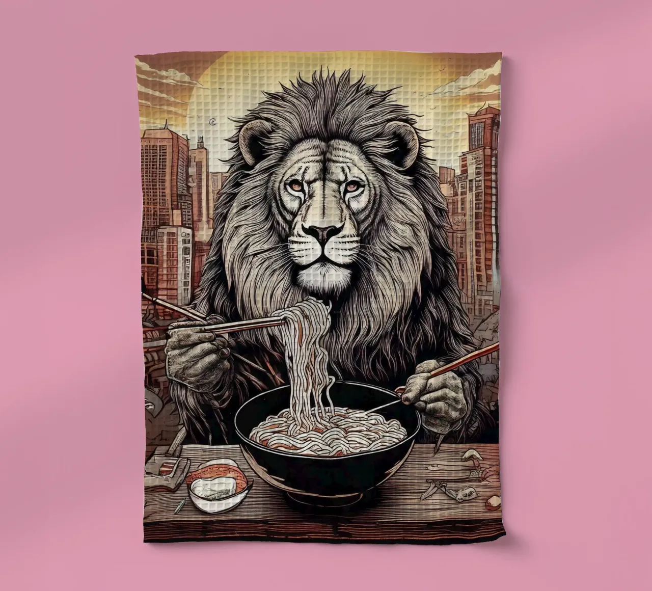 Lion diner canovaccio da cucina da tylerstudio