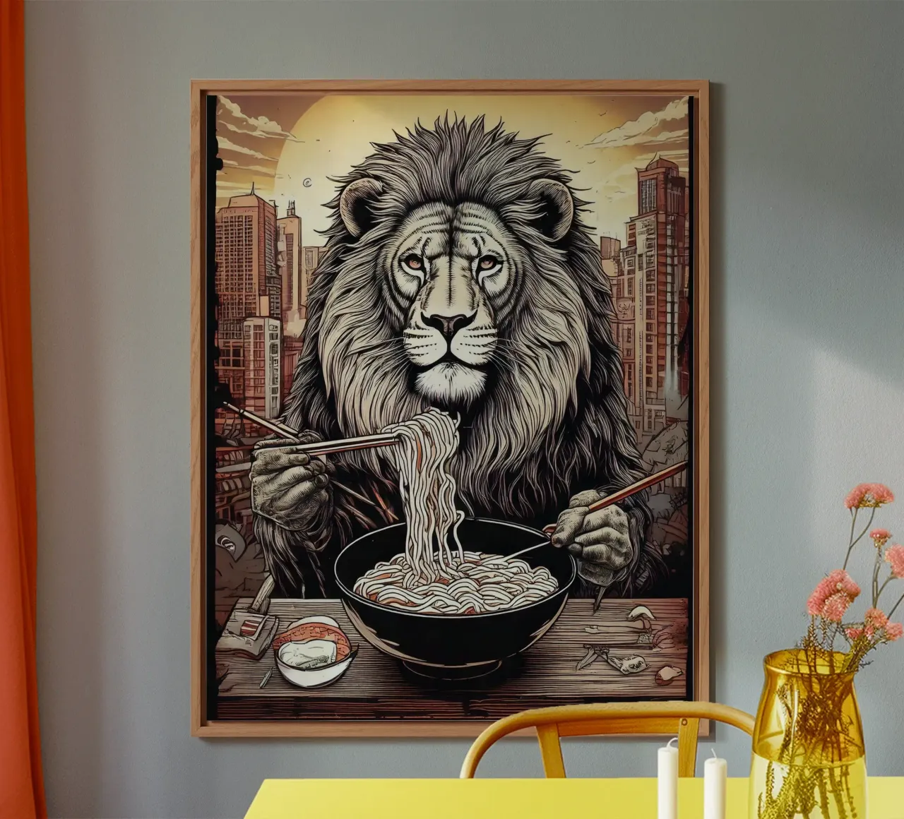 Lion diner alluminio dibond da tylerstudio