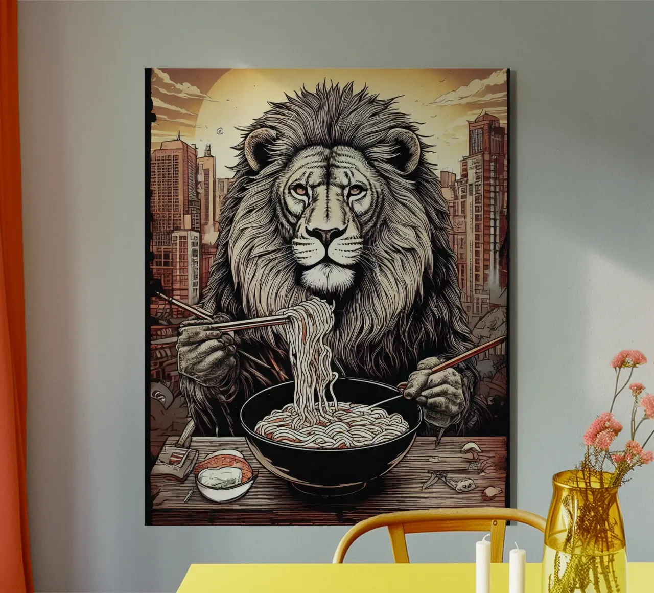 Lion diner alluminio dibond da tylerstudio
