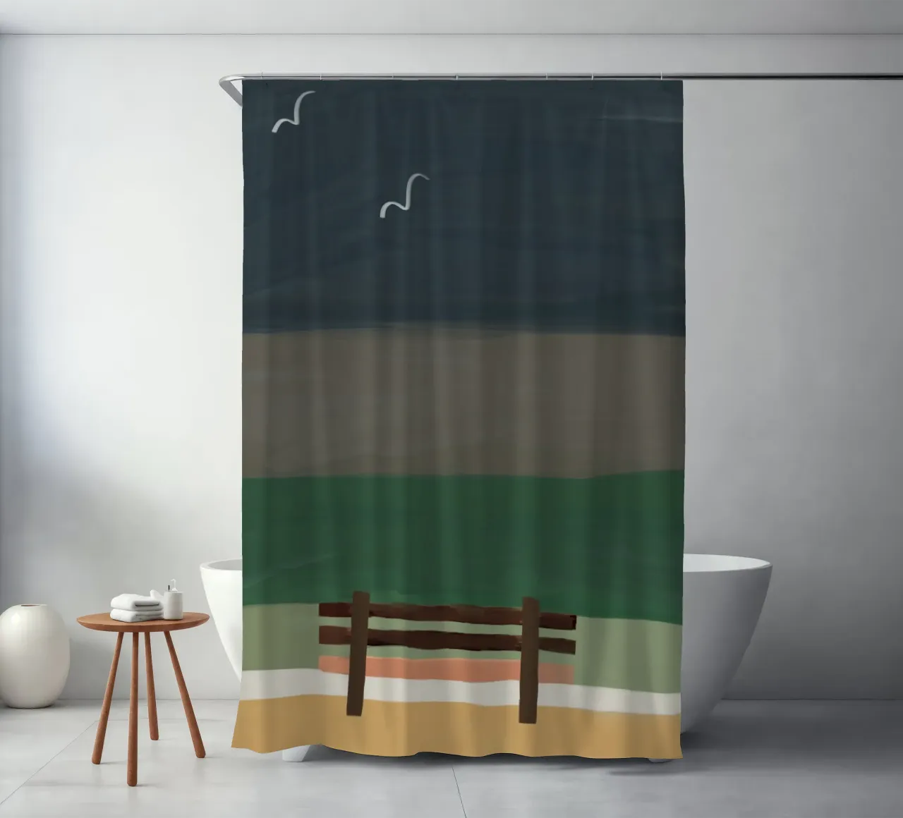 Prismatic Echoes shower curtain by Mike Leymi