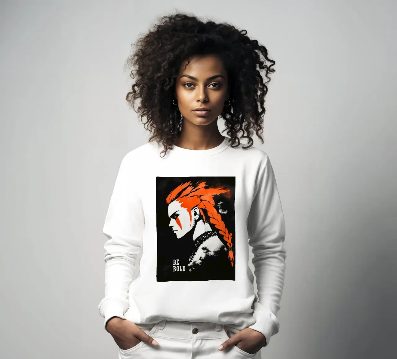 Camicia design Be Bold | Punk Portrait felpa da Autofocus