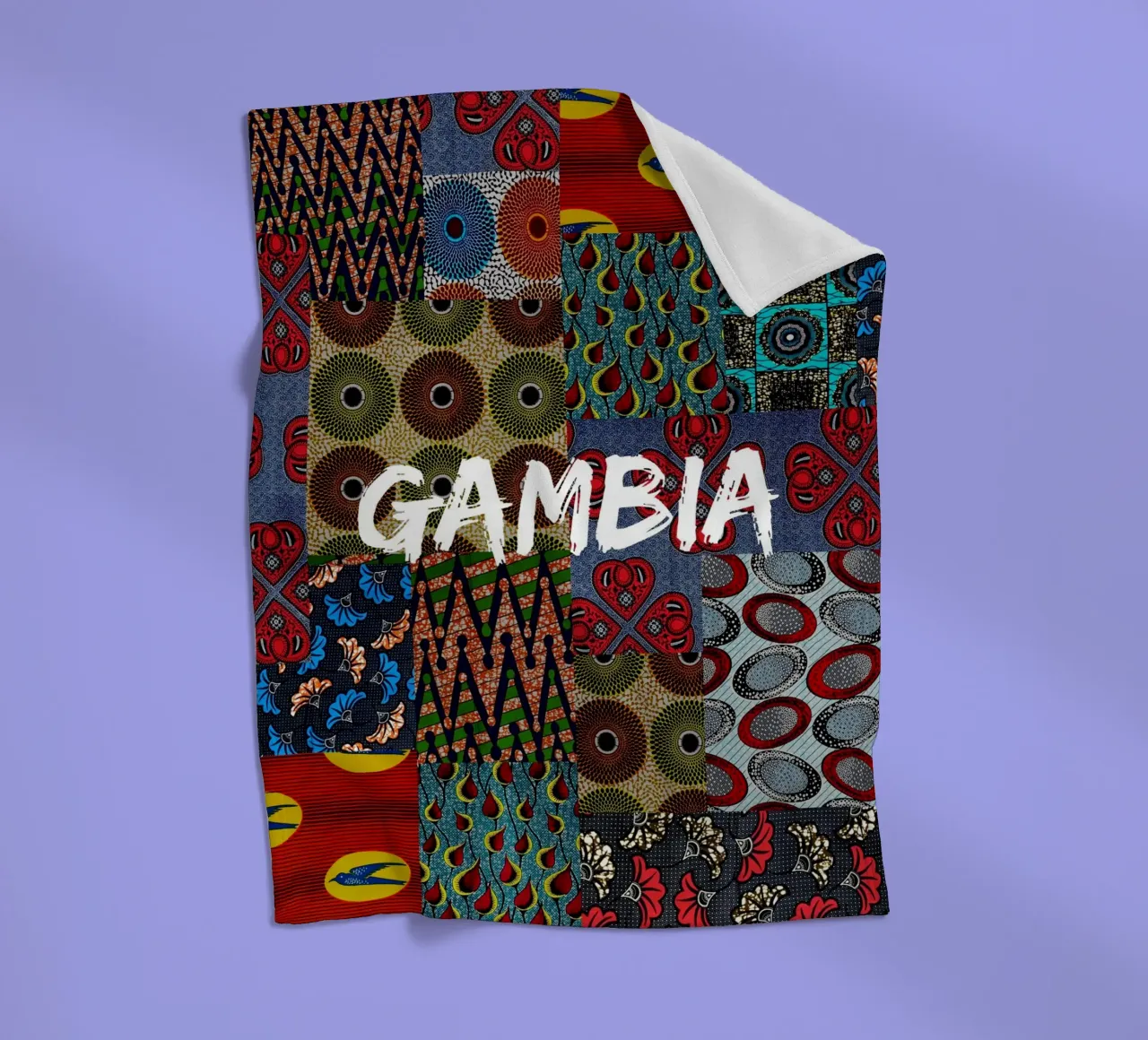 Gambia coperta in pile da Mathudace Créas