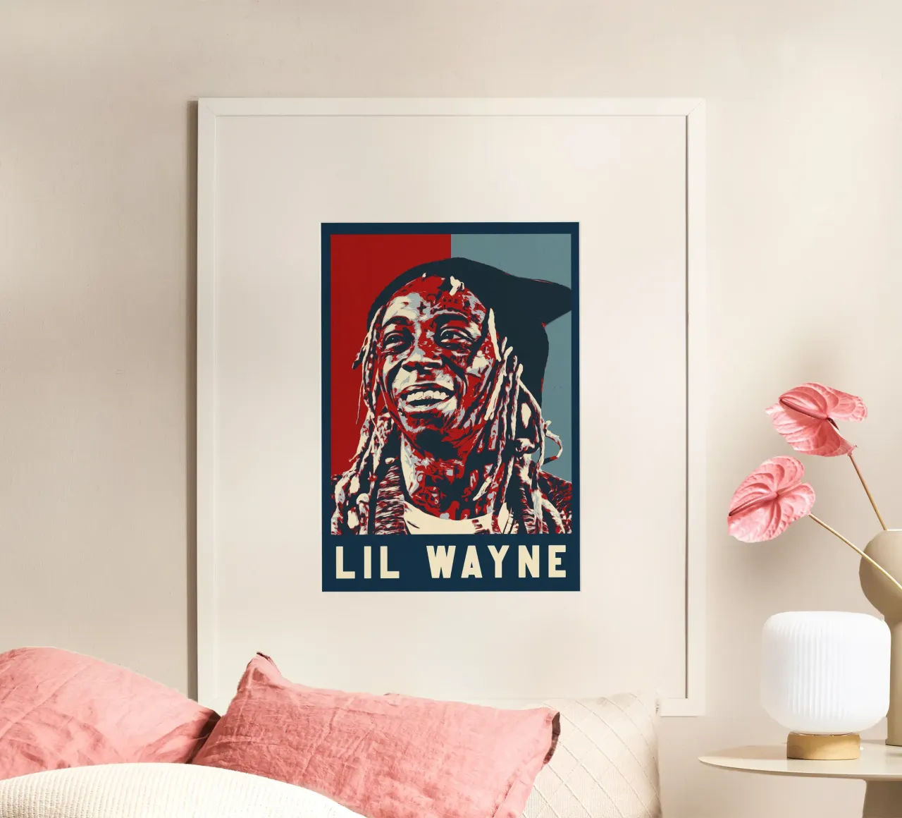 lil wayne poster con telaio in alluminio da HopeStudio