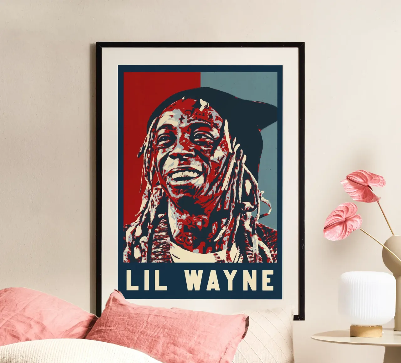lil wayne poster con telaio in alluminio da HopeStudio