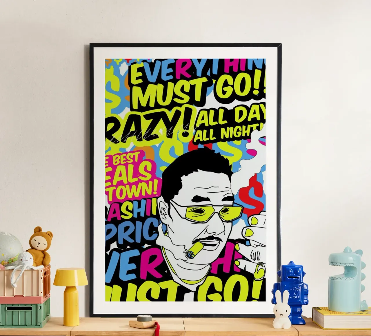 Everything poster con telaio in legno da JRuggs