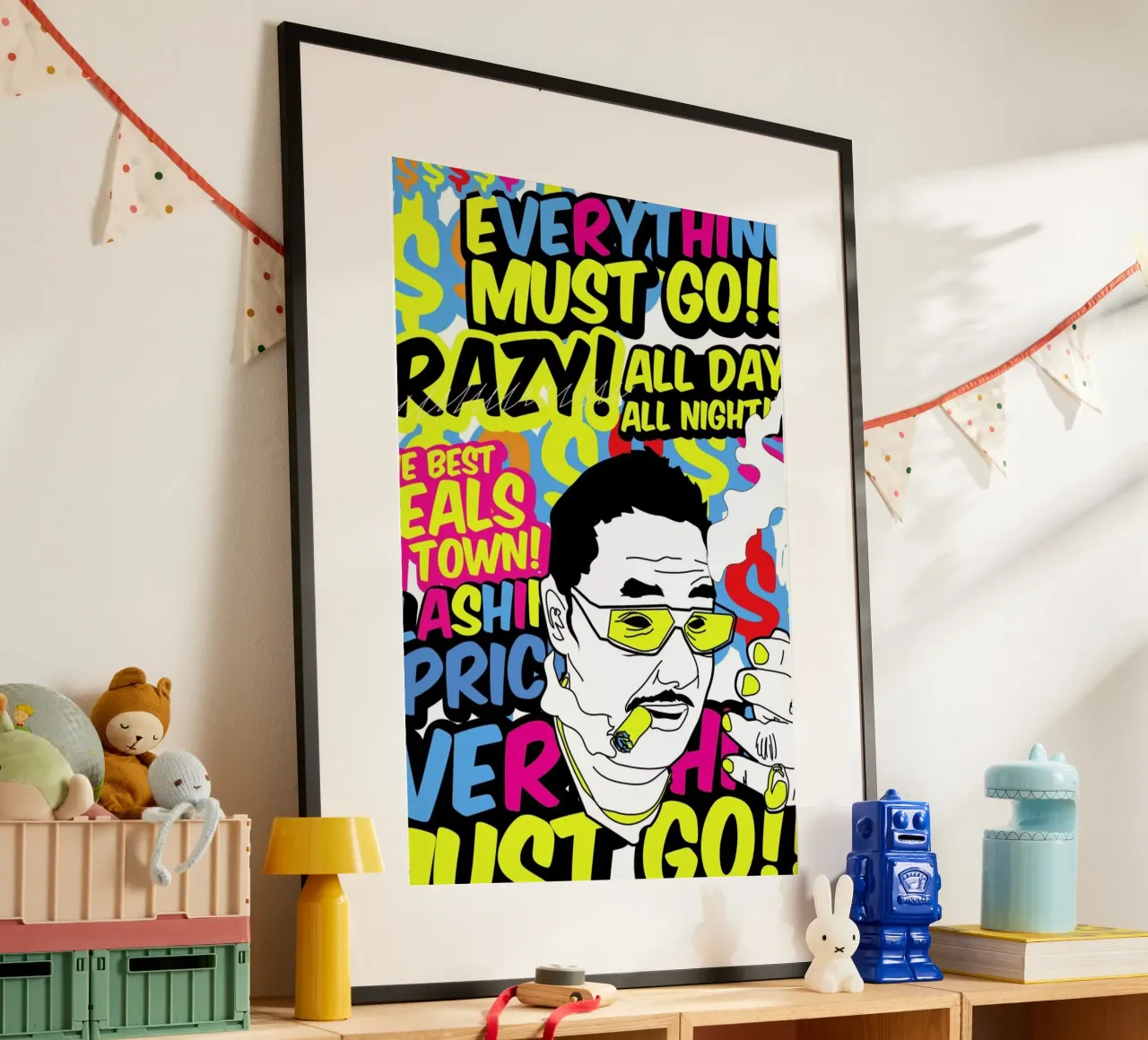 Everything poster con telaio in legno da JRuggs