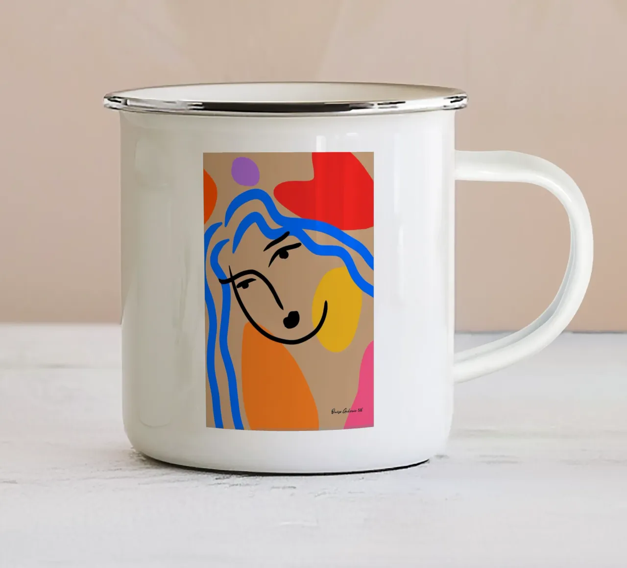 Soft Vibrations tazza in smalto da Mike Leymi