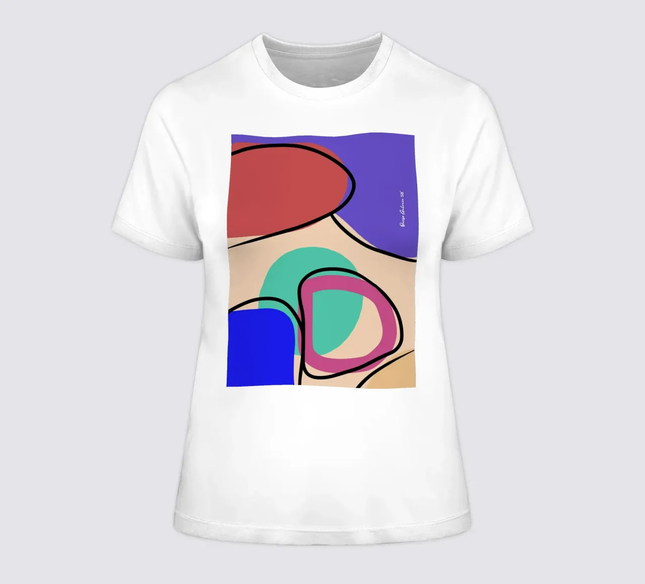 Abstract Glow t-shirt ajusté pour femmes de Mike Leymi