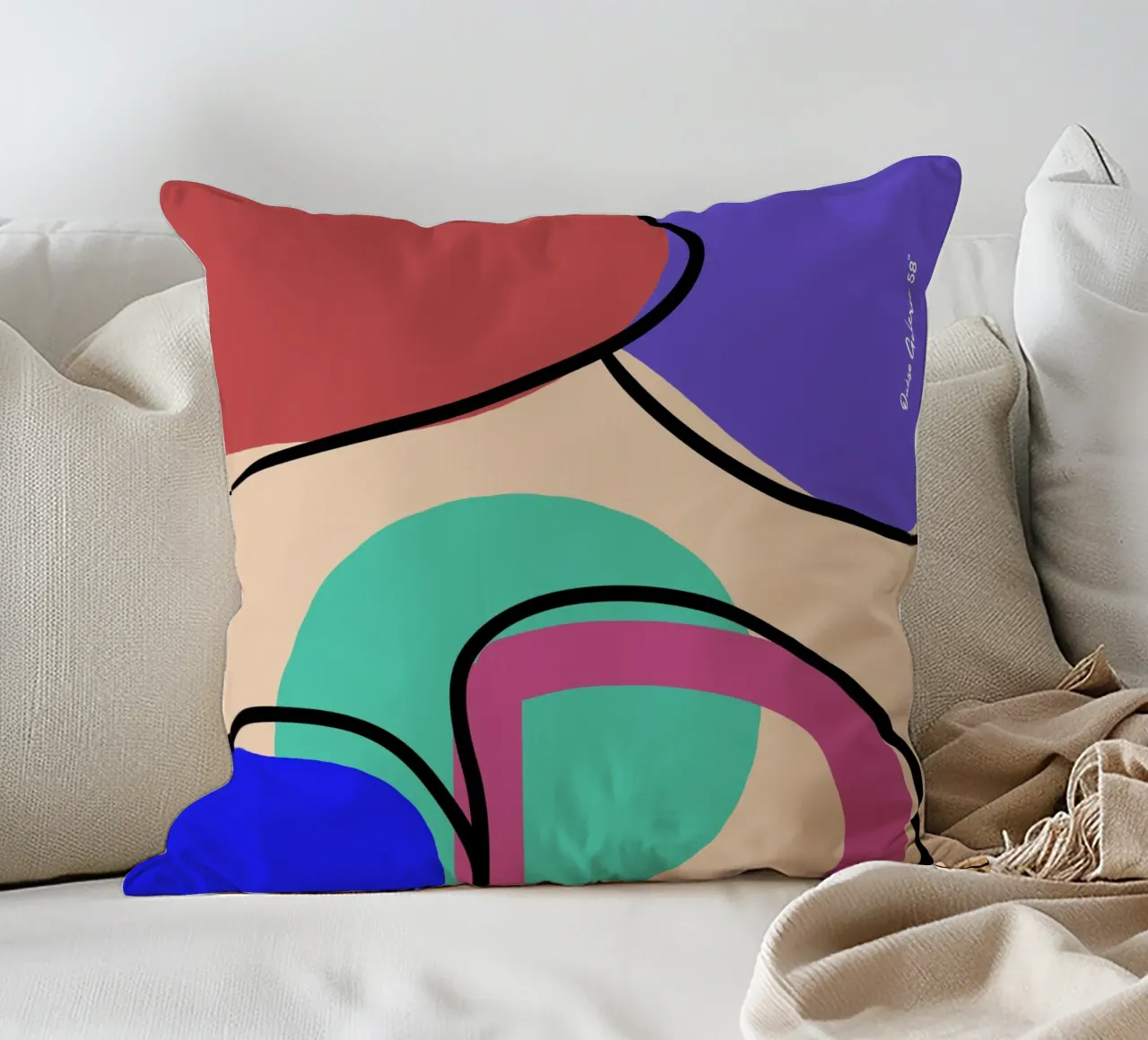 Abstract Glow cuscino da Mike Leymi
