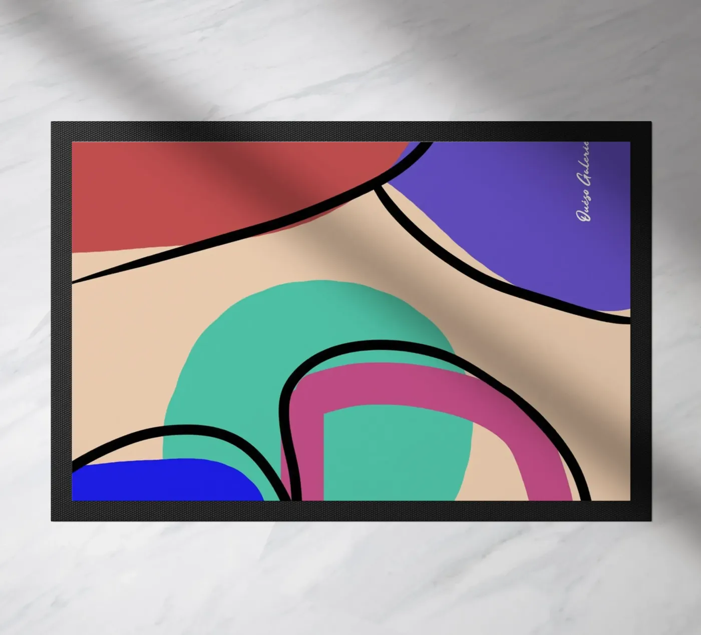 Abstract Glow doormat by Mike Leymi