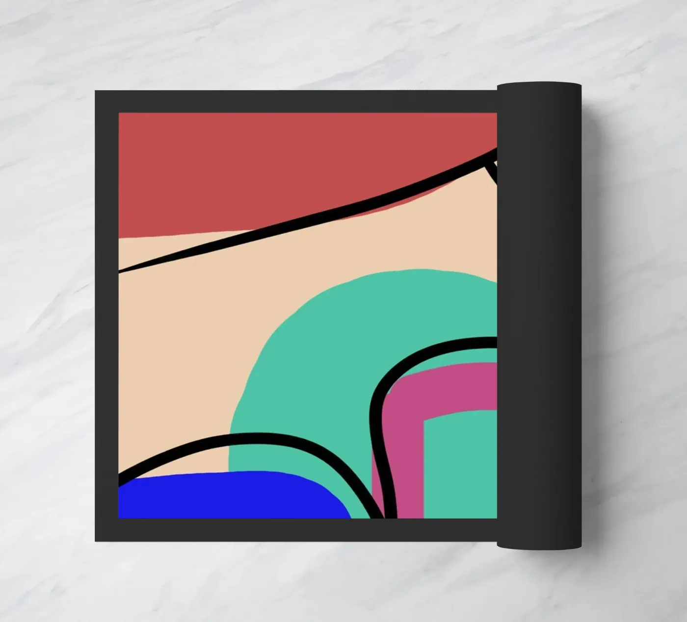 Abstract Glow doormat by Mike Leymi