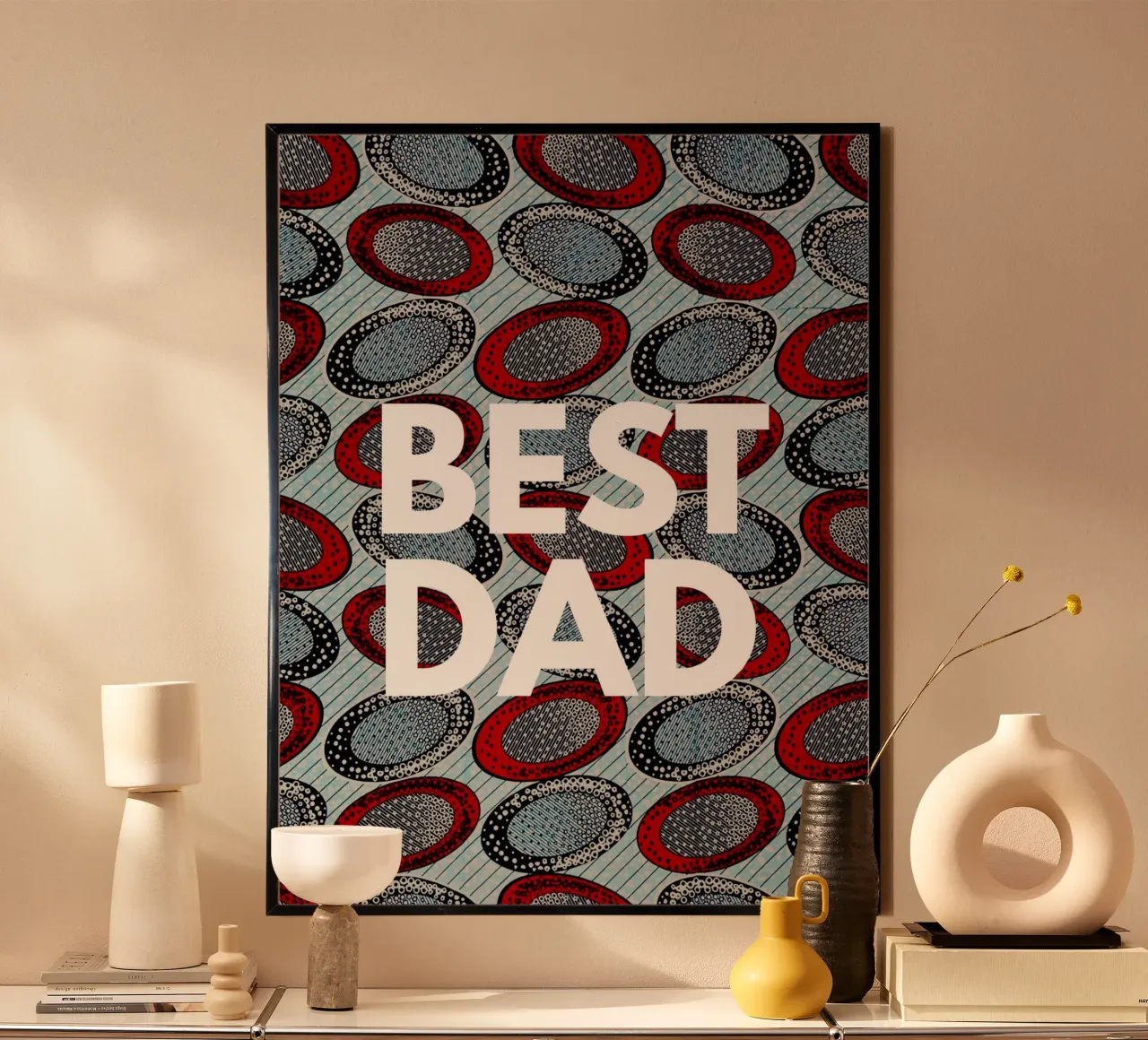 Best Dad poster con telaio in legno da Mathudace Créas