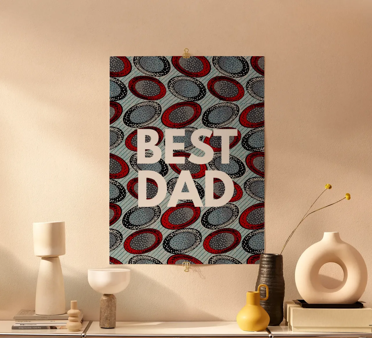 Best Dad poster con telaio in legno da Mathudace Créas