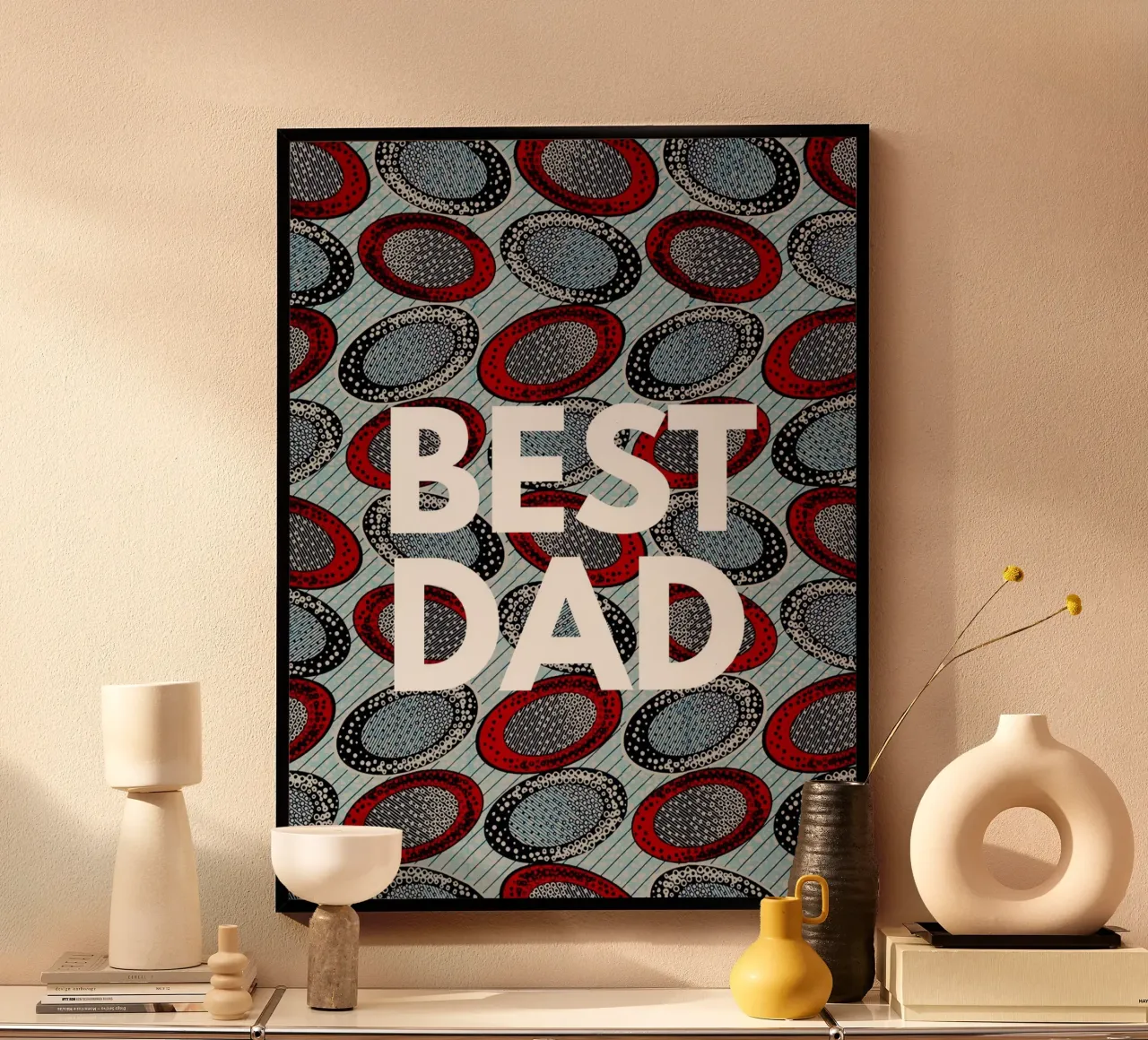 Best Dad poster con telaio in legno da Mathudace Créas