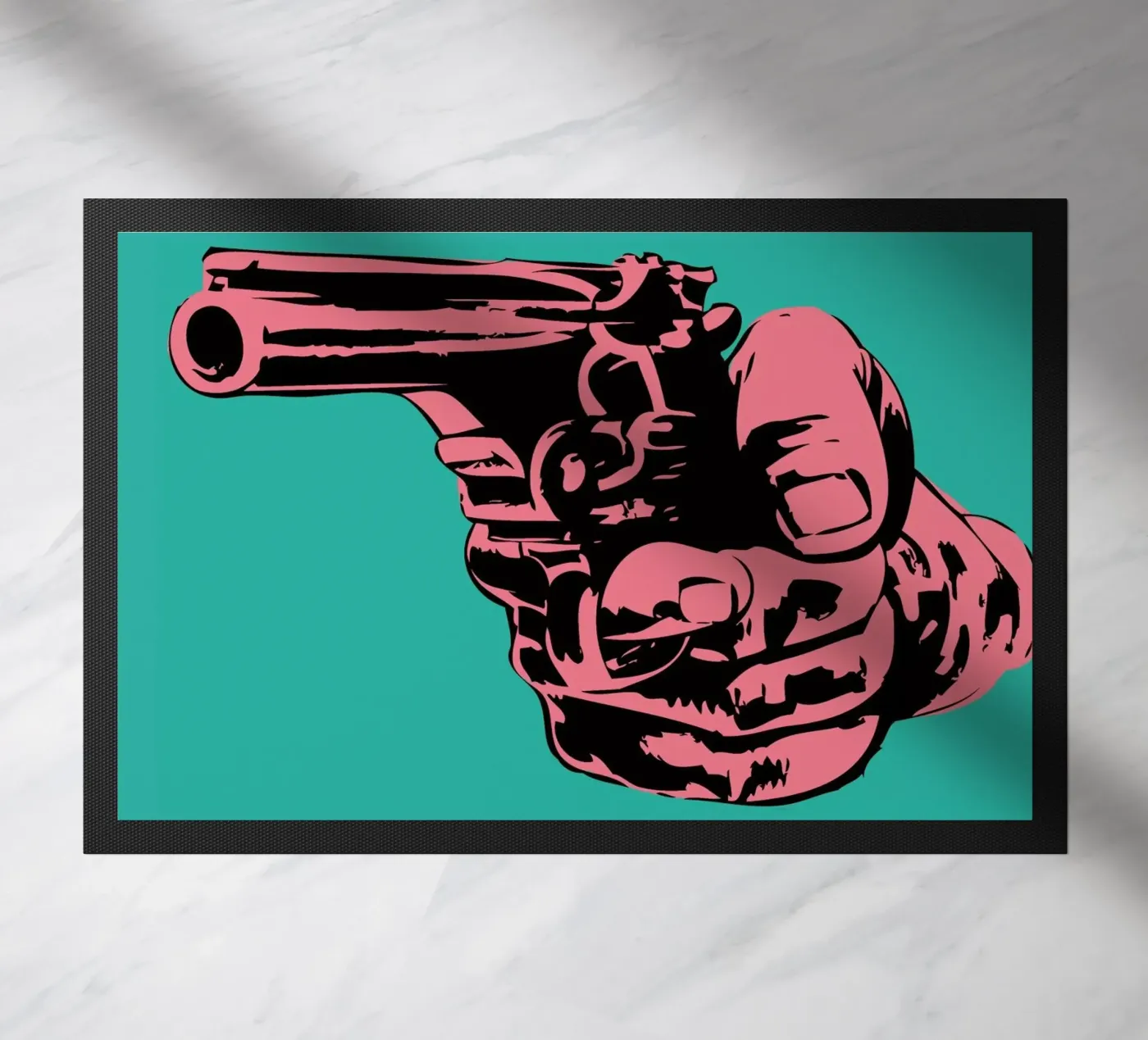Gun 3 doormat by JRuggs
