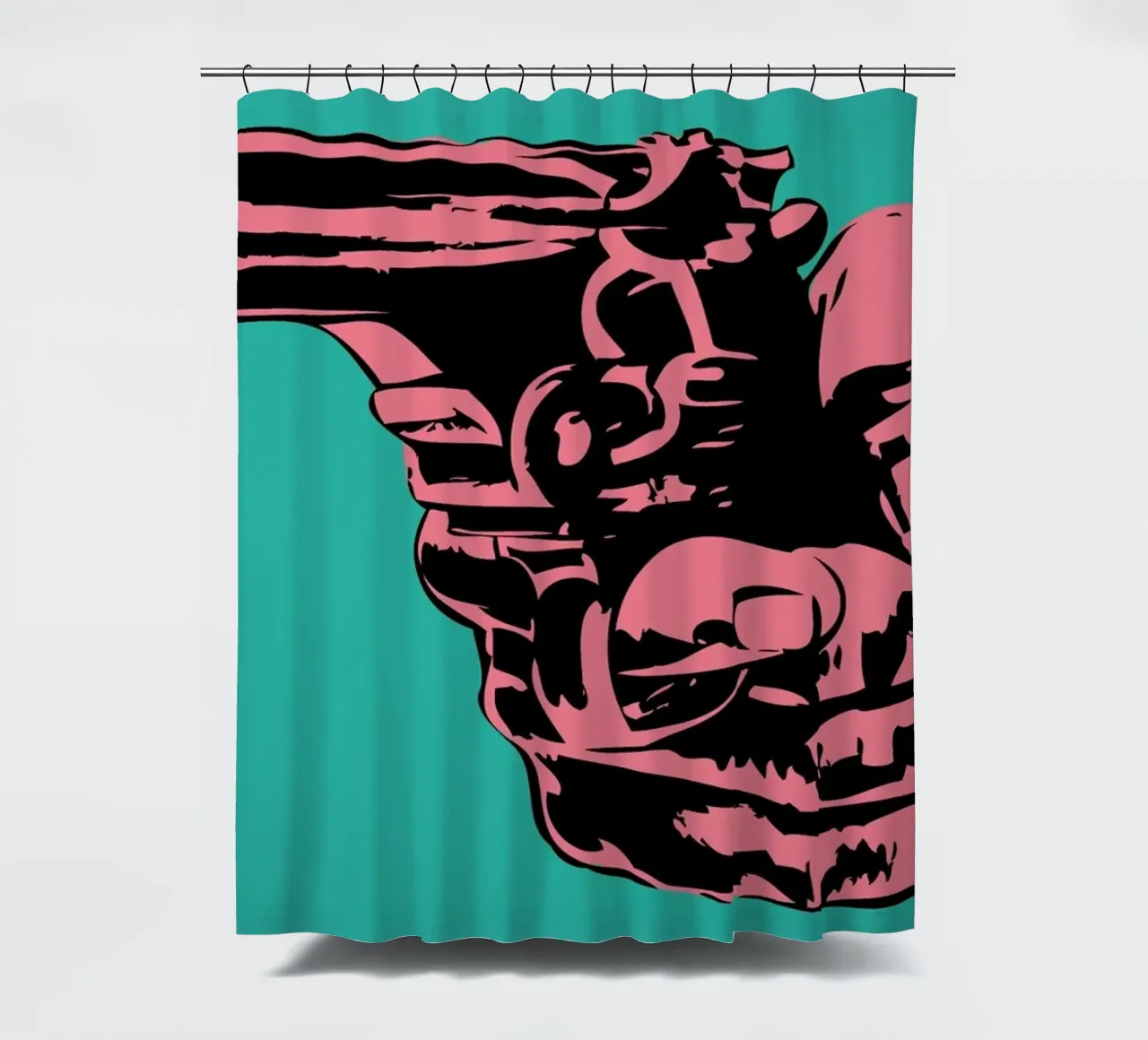 Gun 3 shower curtain by JRuggs