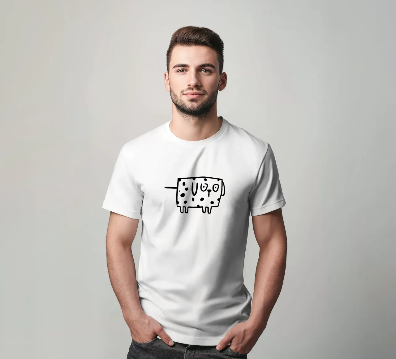 Cane maculato t-shirt da aucontraire