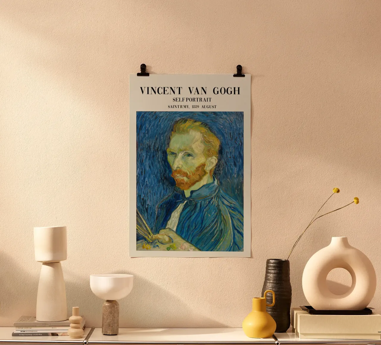 Selbstporträt Vincent blau Kunst Poster von Carinaprint
