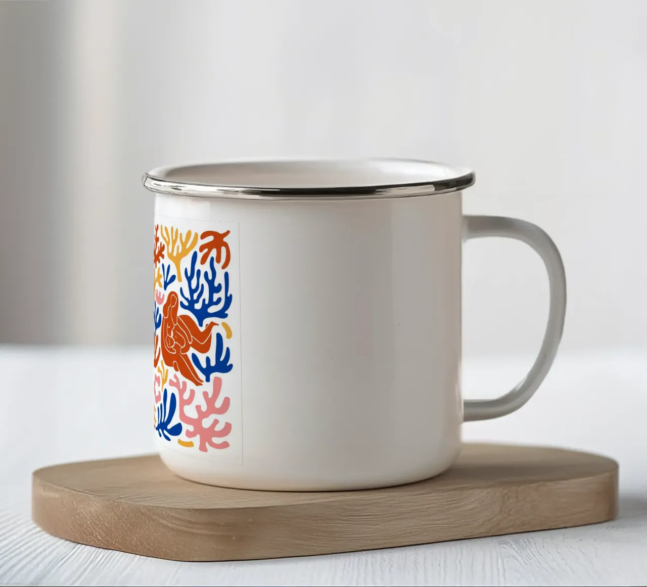 Embracing couples set tazza in smalto da LisaArtes