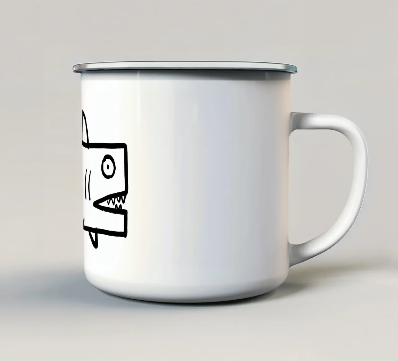 Squalo tazza in smalto da aucontraire