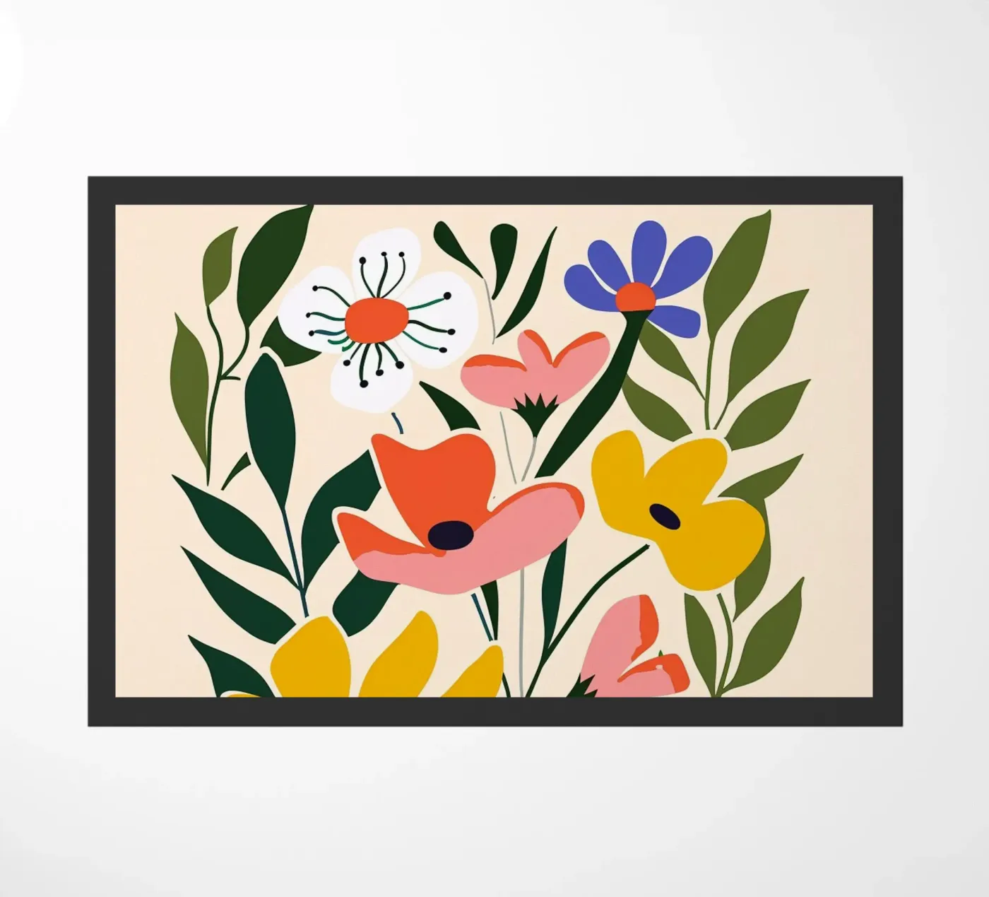 Flower mix doormat by LisaArtes