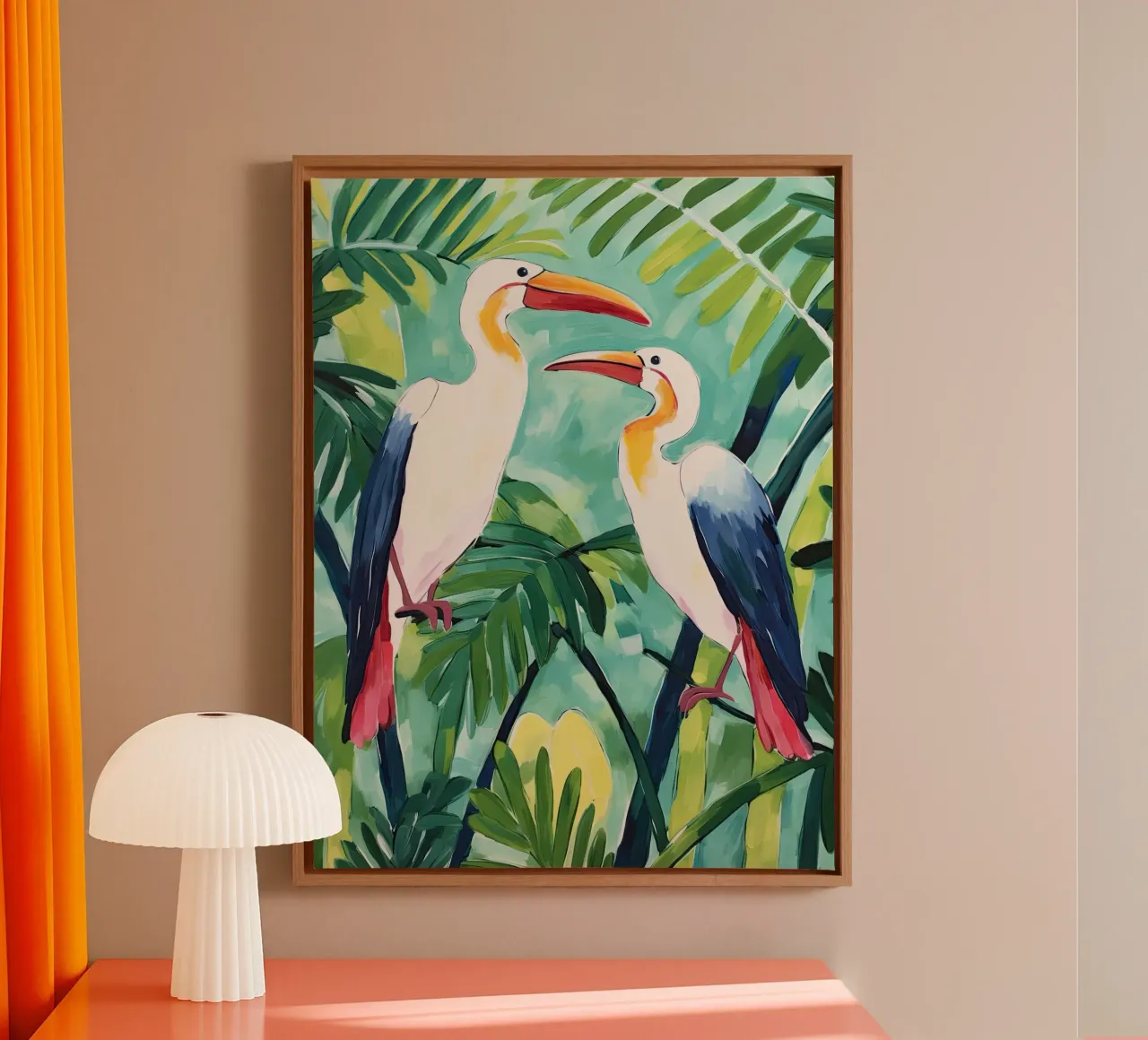 Exotic Vibes Art canvas with Floater frame by DaarbyN