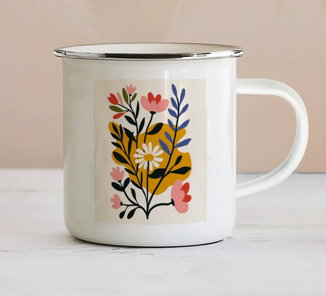 Floral arrangements tazza in smalto da LisaArtes