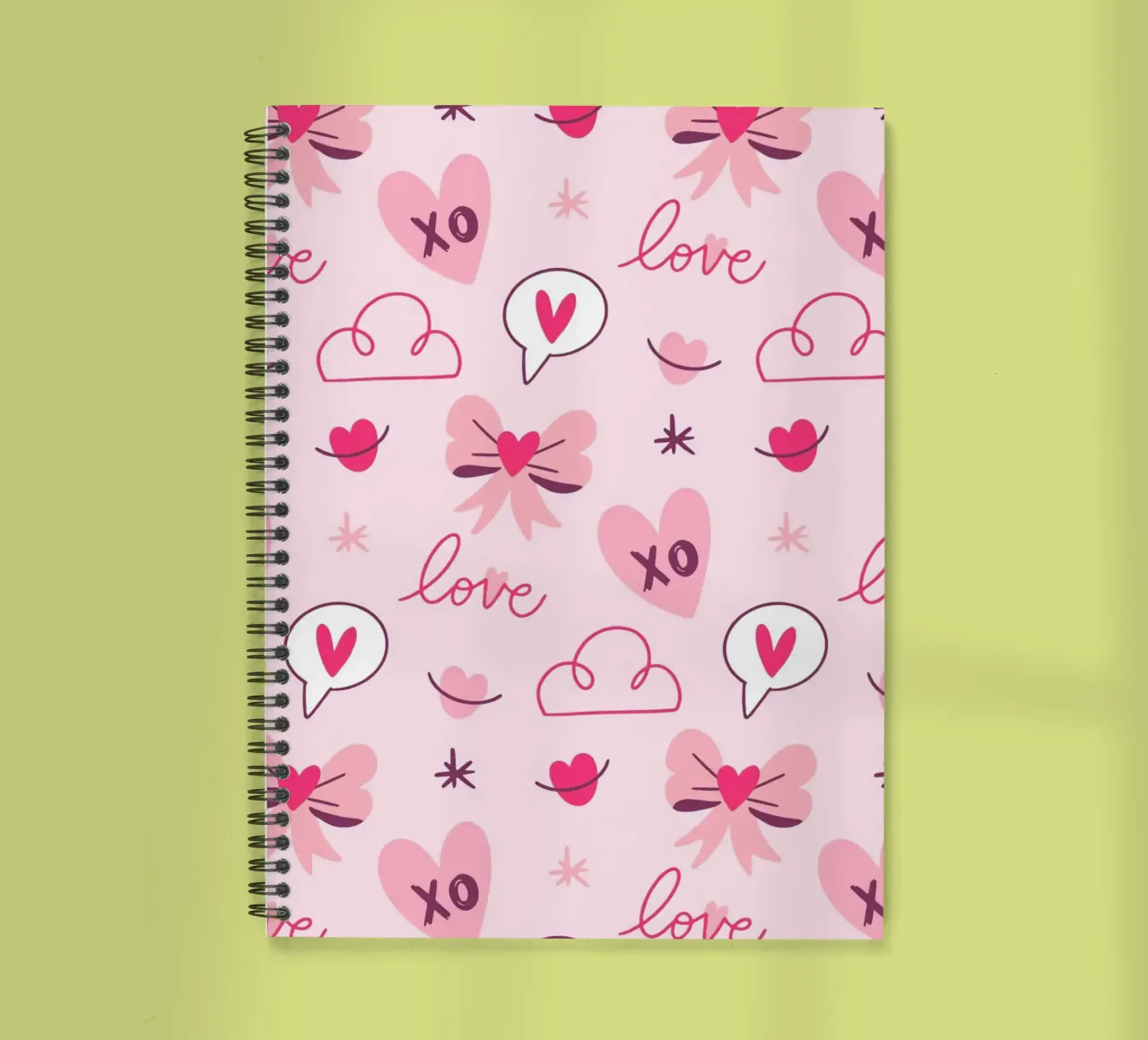 Love and Hearts spiral notebook by Kiroiharu