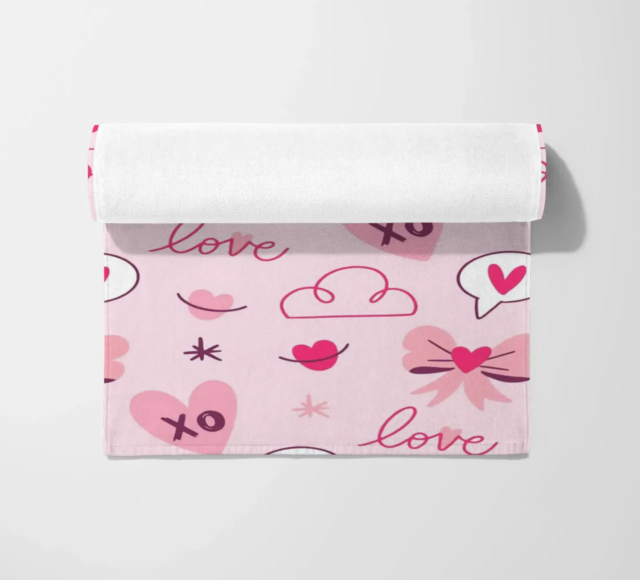 Amore e cuori telo mare da Kiroiharu