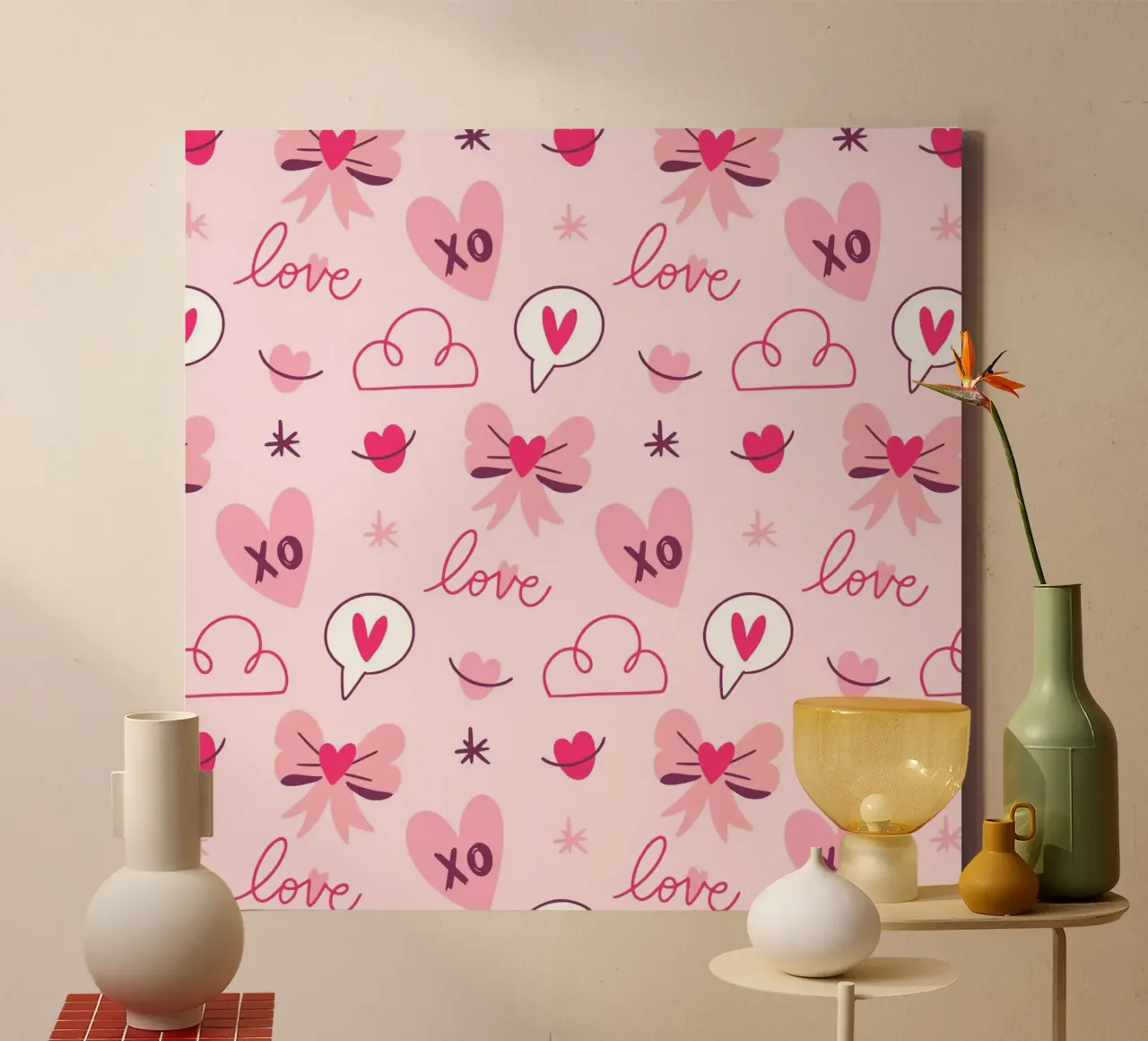 Liebe und Herzen Leinwand von Kiroiharu