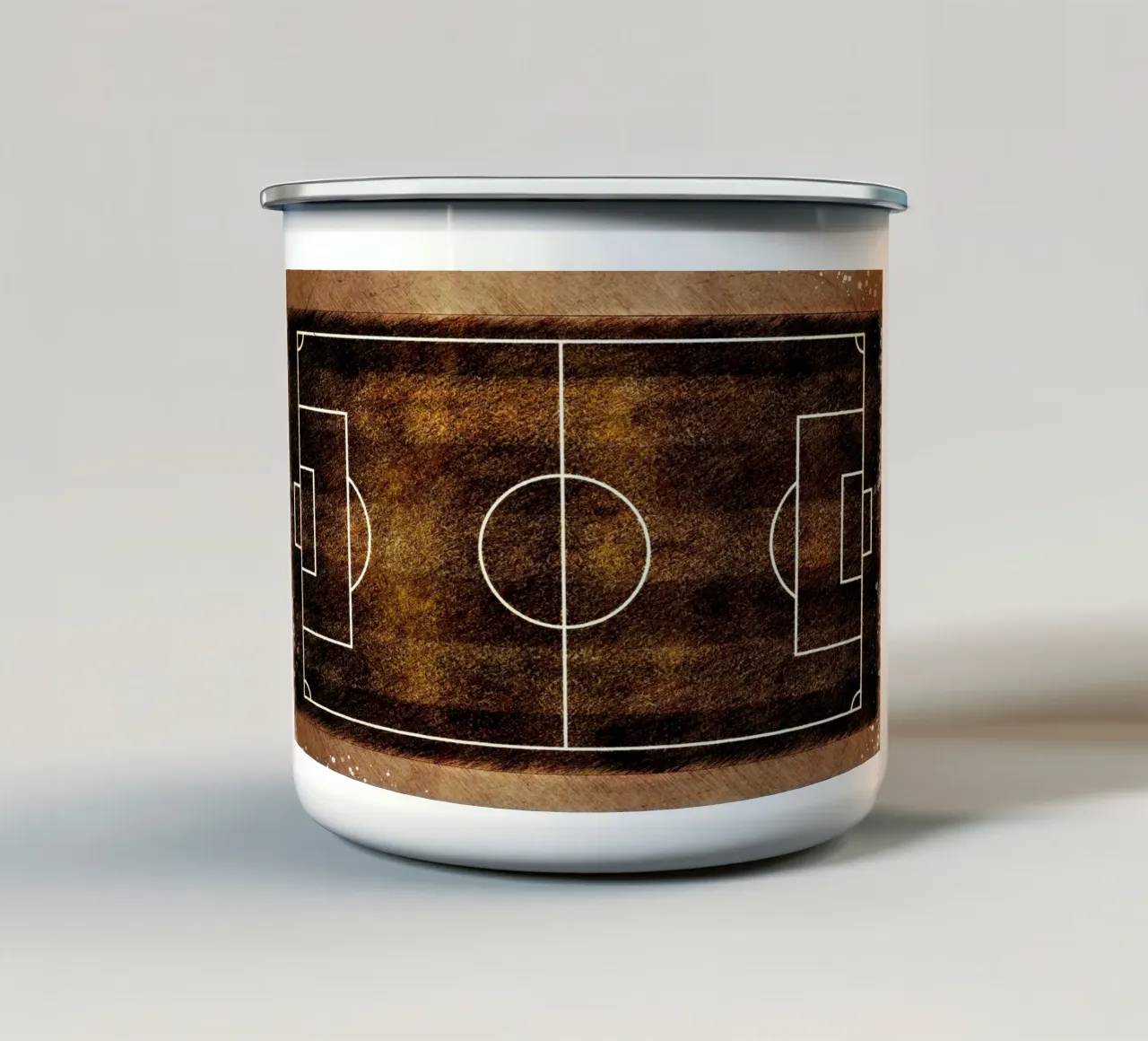 Fußballspieler Spiel Sport Kunst Emaille Tasse von Justyna Jaszke JBJart