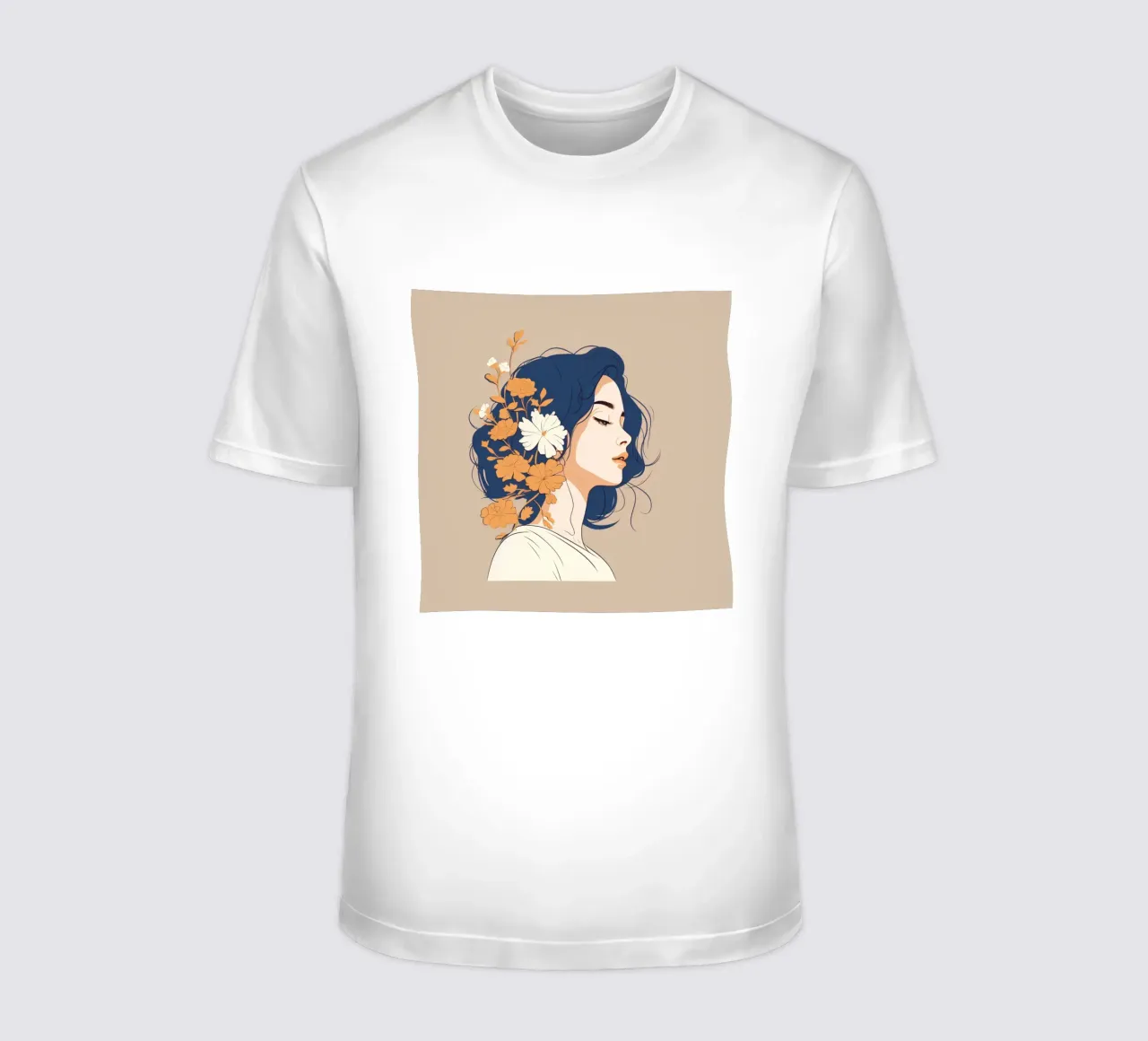 Serene profile of a woman t-shirt da LisaArtes