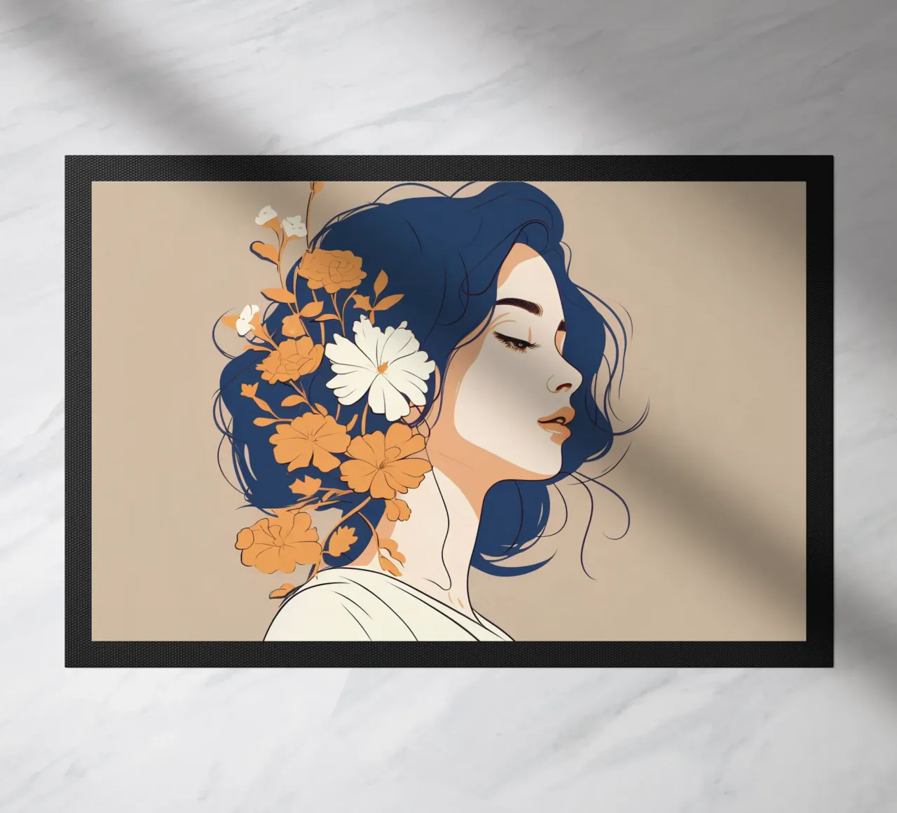 Serene profile of a woman zerbino da LisaArtes
