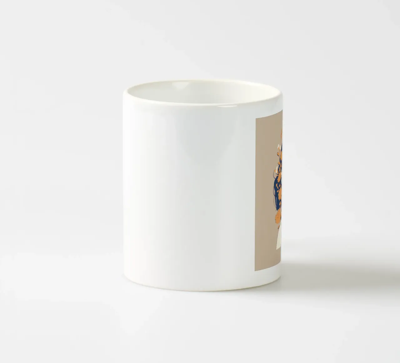 Serene profile of a woman tazza in ceramica da LisaArtes