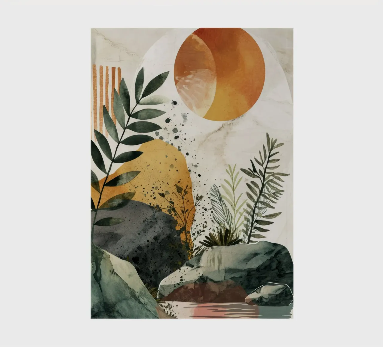 Minimal calm relaxation art notebook by Justyna Jaszke JBJart