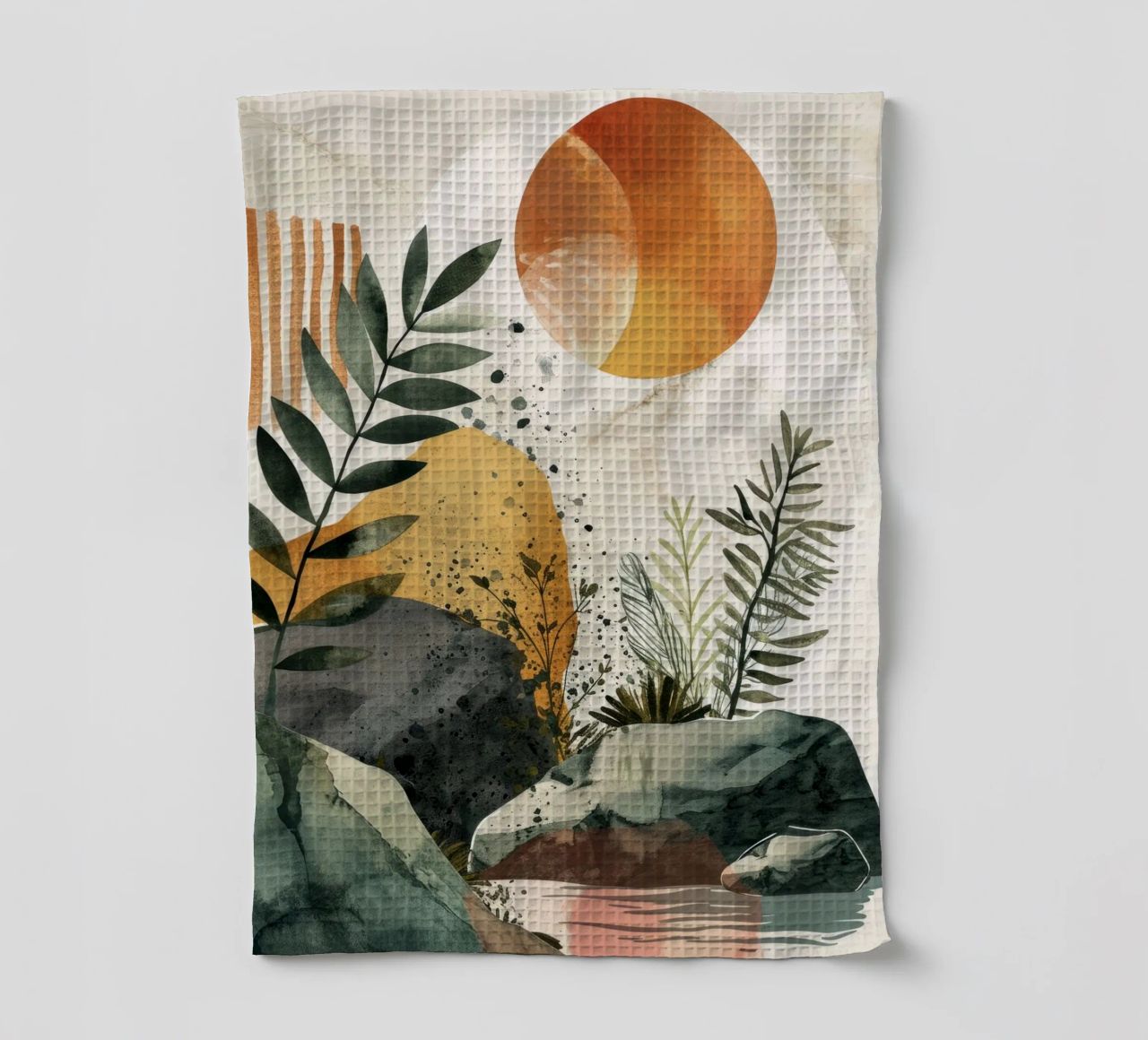 Art minimal de relaxation et de calme torchon de Justyna Jaszke JBJart