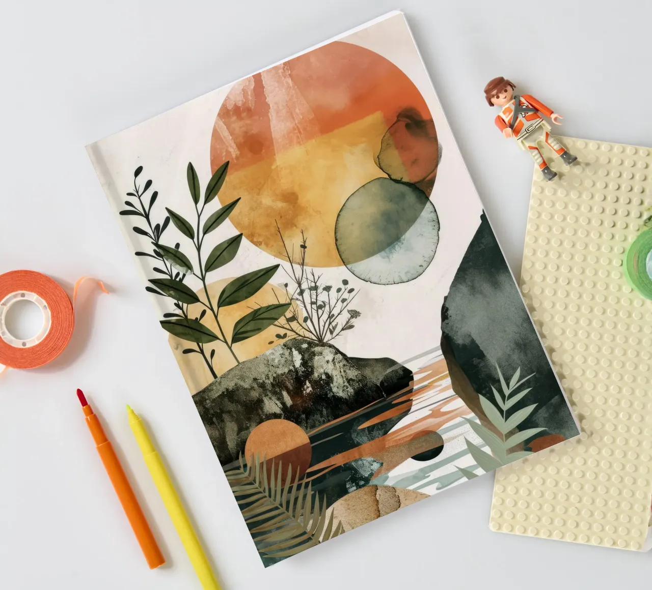 Art minimal de relaxation et de calme carnet de notes de Justyna Jaszke JBJart