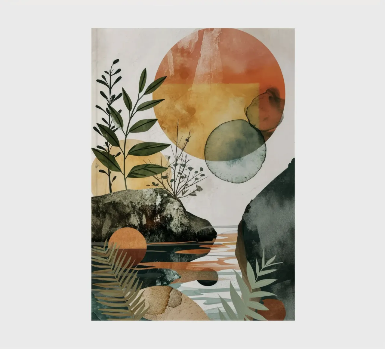 Art minimal de relaxation et de calme carnet de notes de Justyna Jaszke JBJart