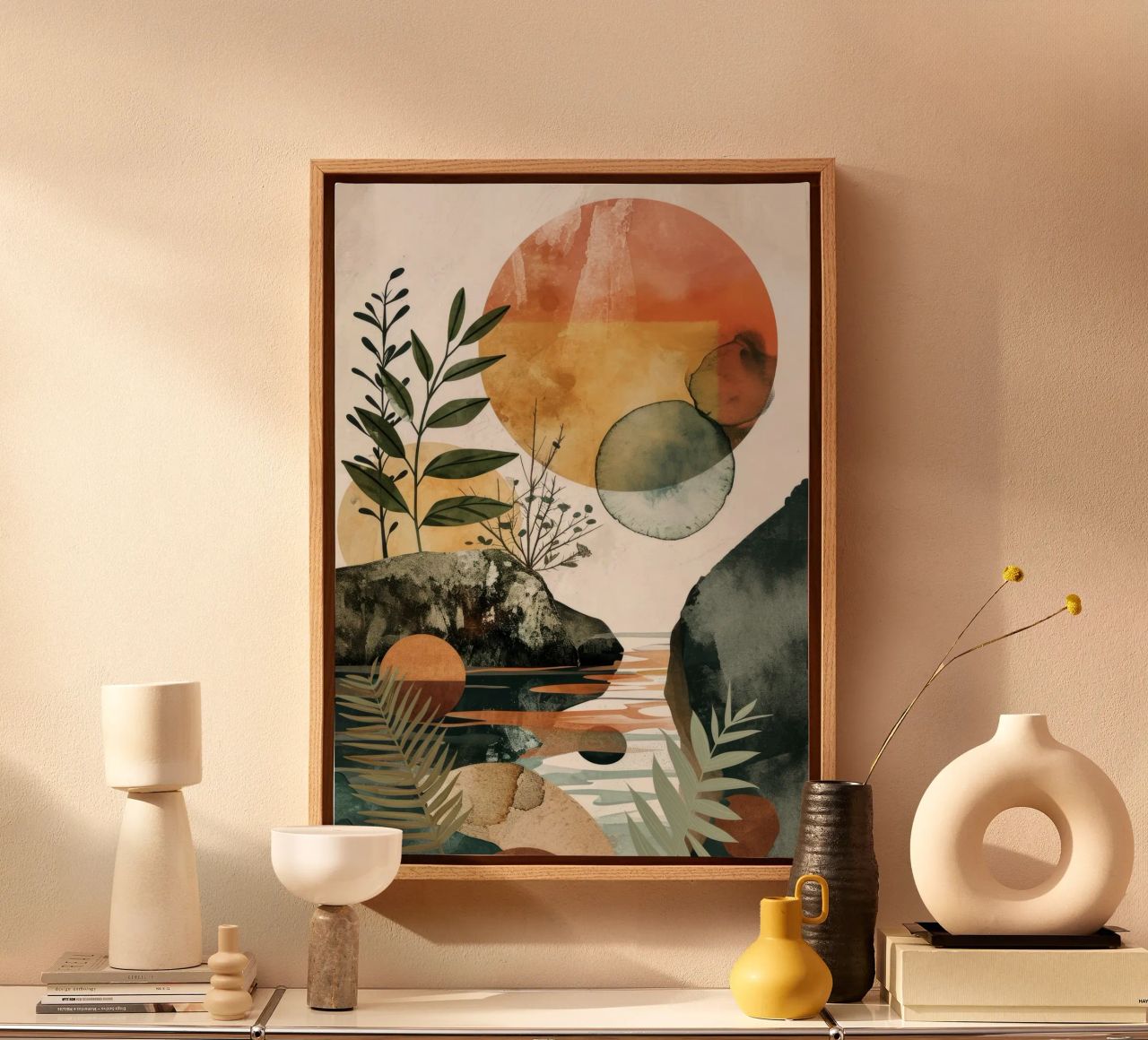 Minimalistische Entspannungskunst Leinwand von Justyna Jaszke JBJart