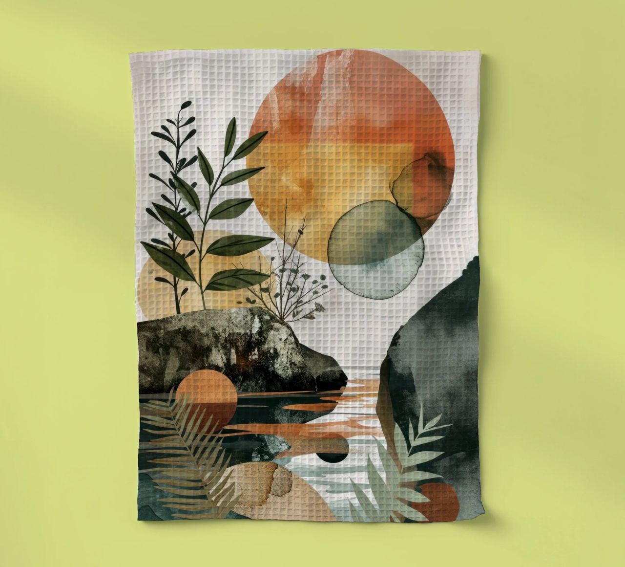 Art minimal de relaxation et de calme torchon de Justyna Jaszke JBJart