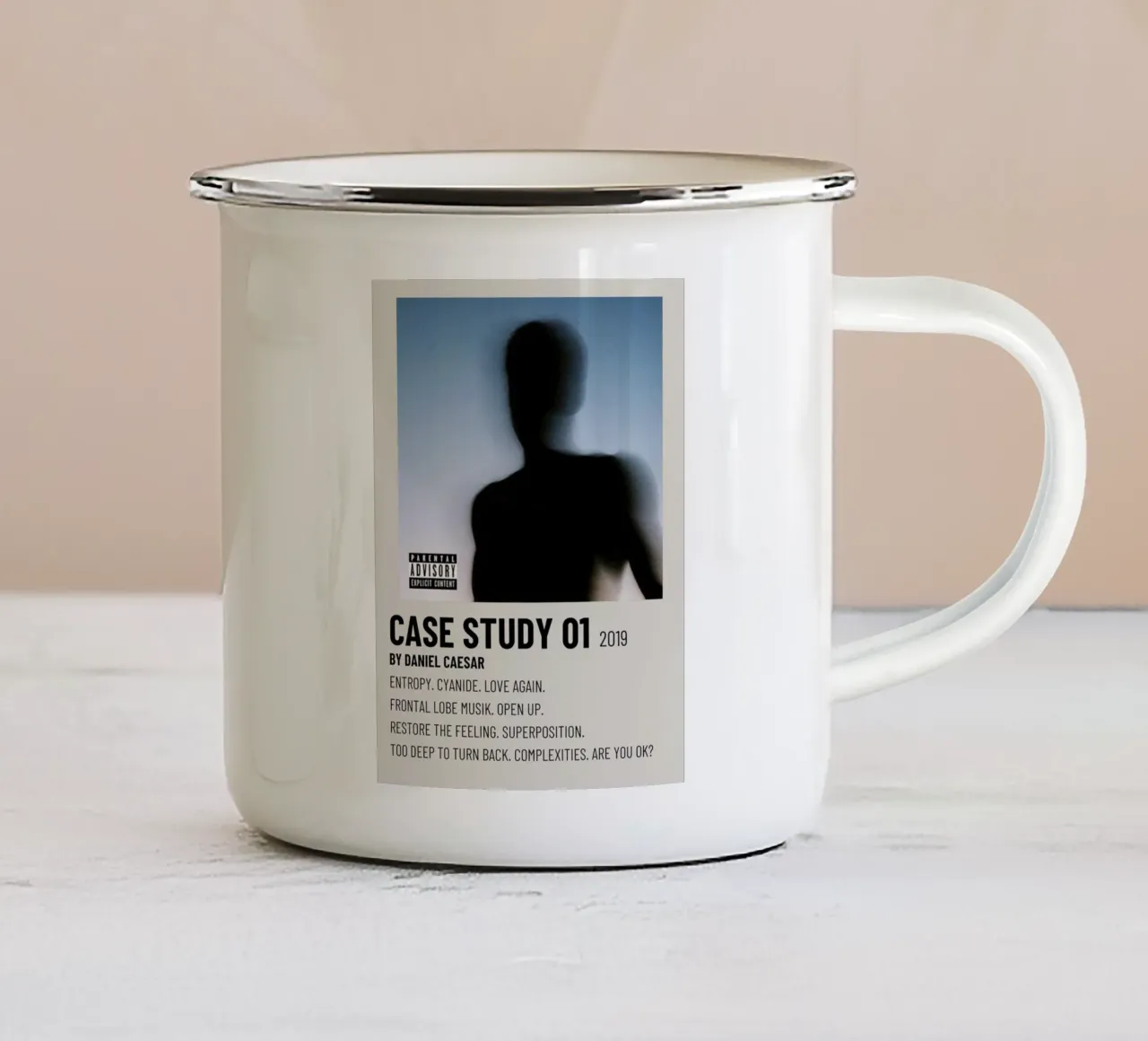 CASE STUDY 01 2019 BY DANIEL CAESAR Emaille Tasse von SoundStudio
