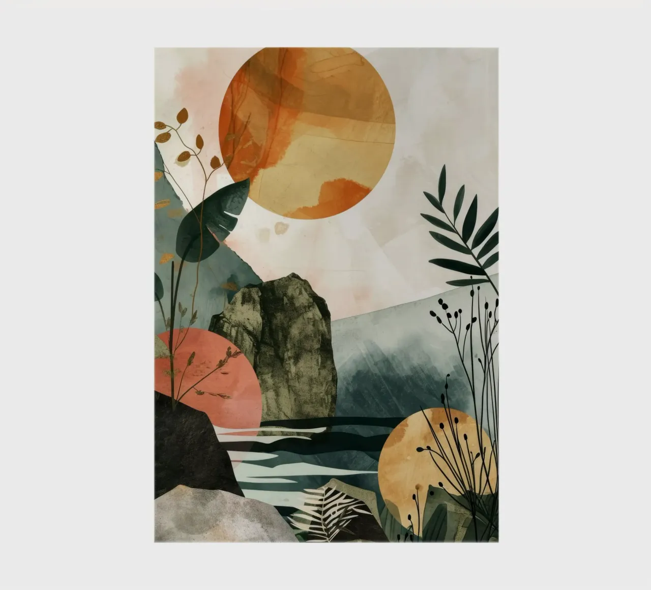 Minimal calm relaxation art notebook by Justyna Jaszke JBJart