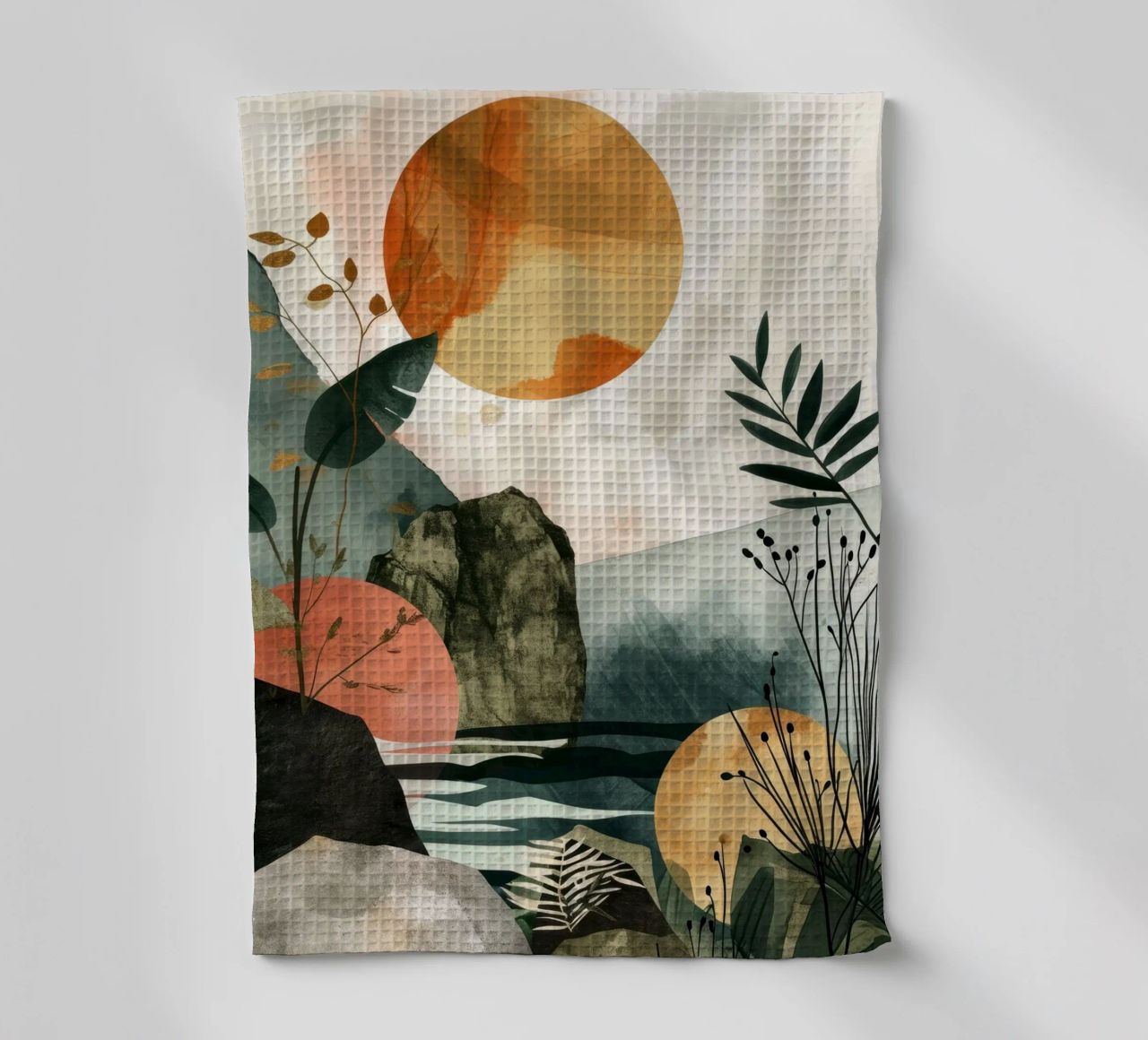Art minimal de relaxation et de calme torchon de Justyna Jaszke JBJart