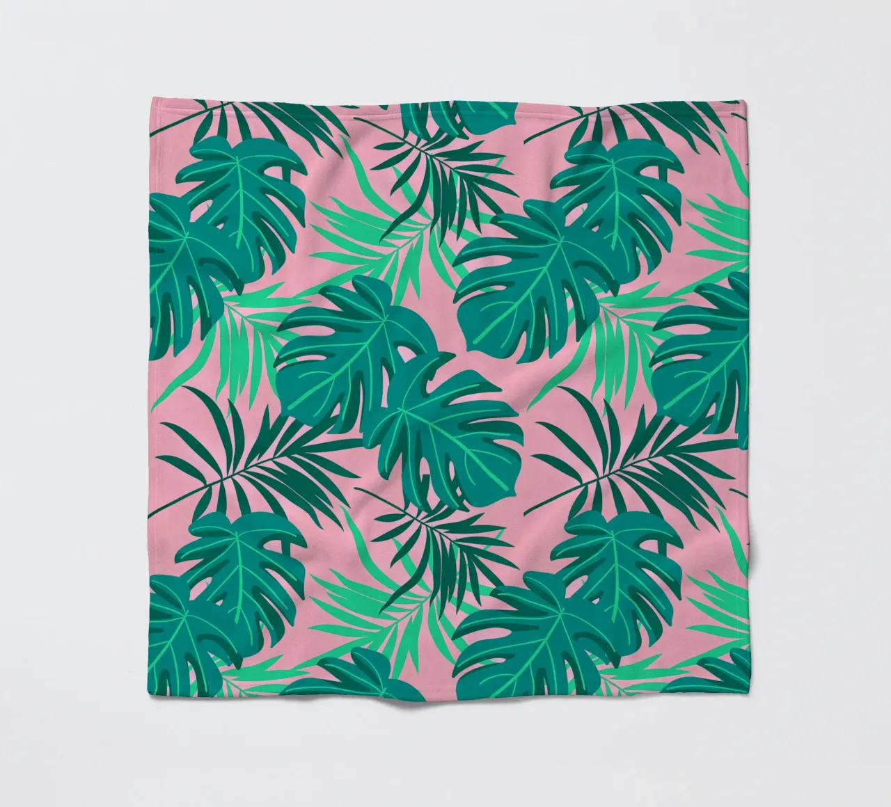 Green Leaves fleece blanket by Kiroiharu