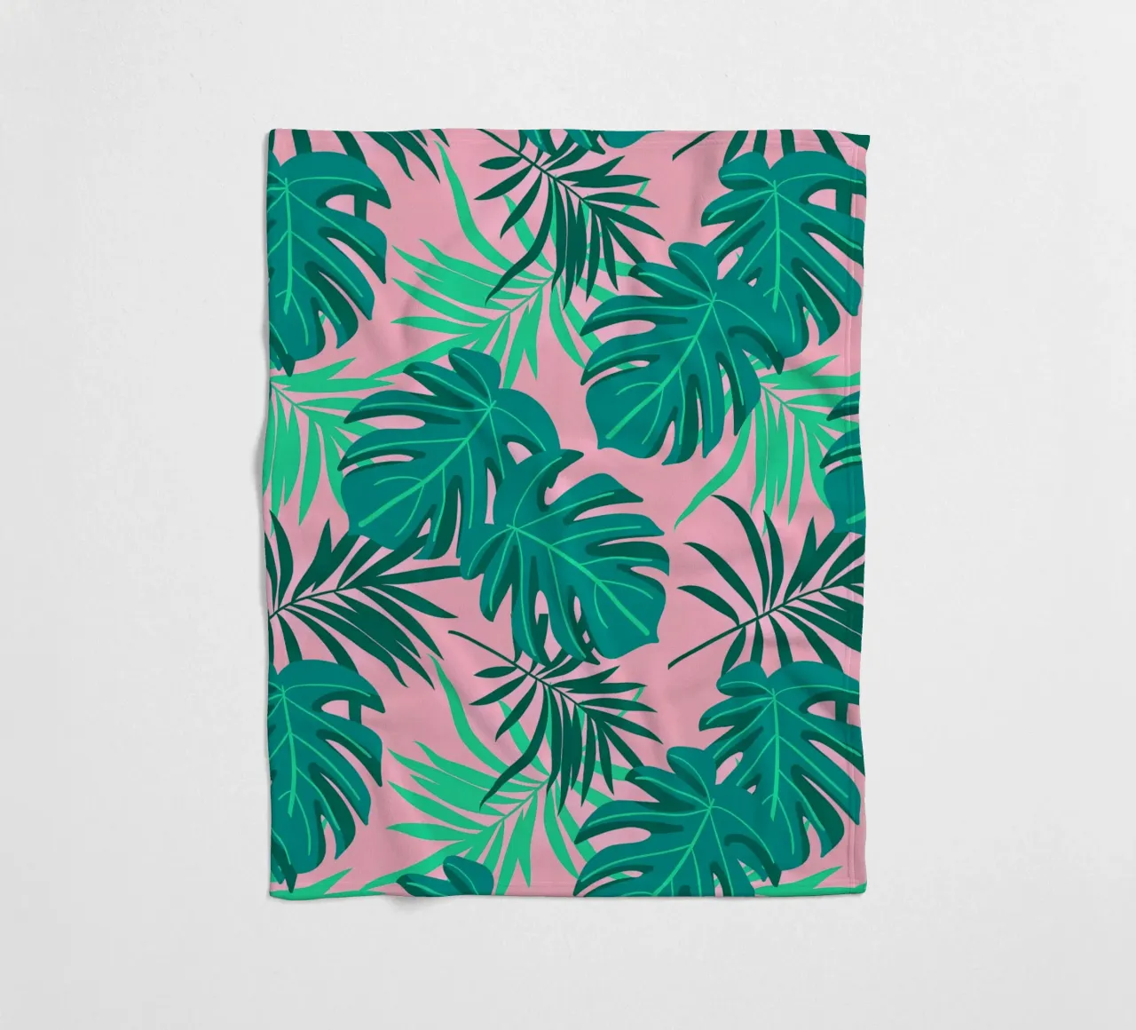 Green Leaves fleece blanket by Kiroiharu