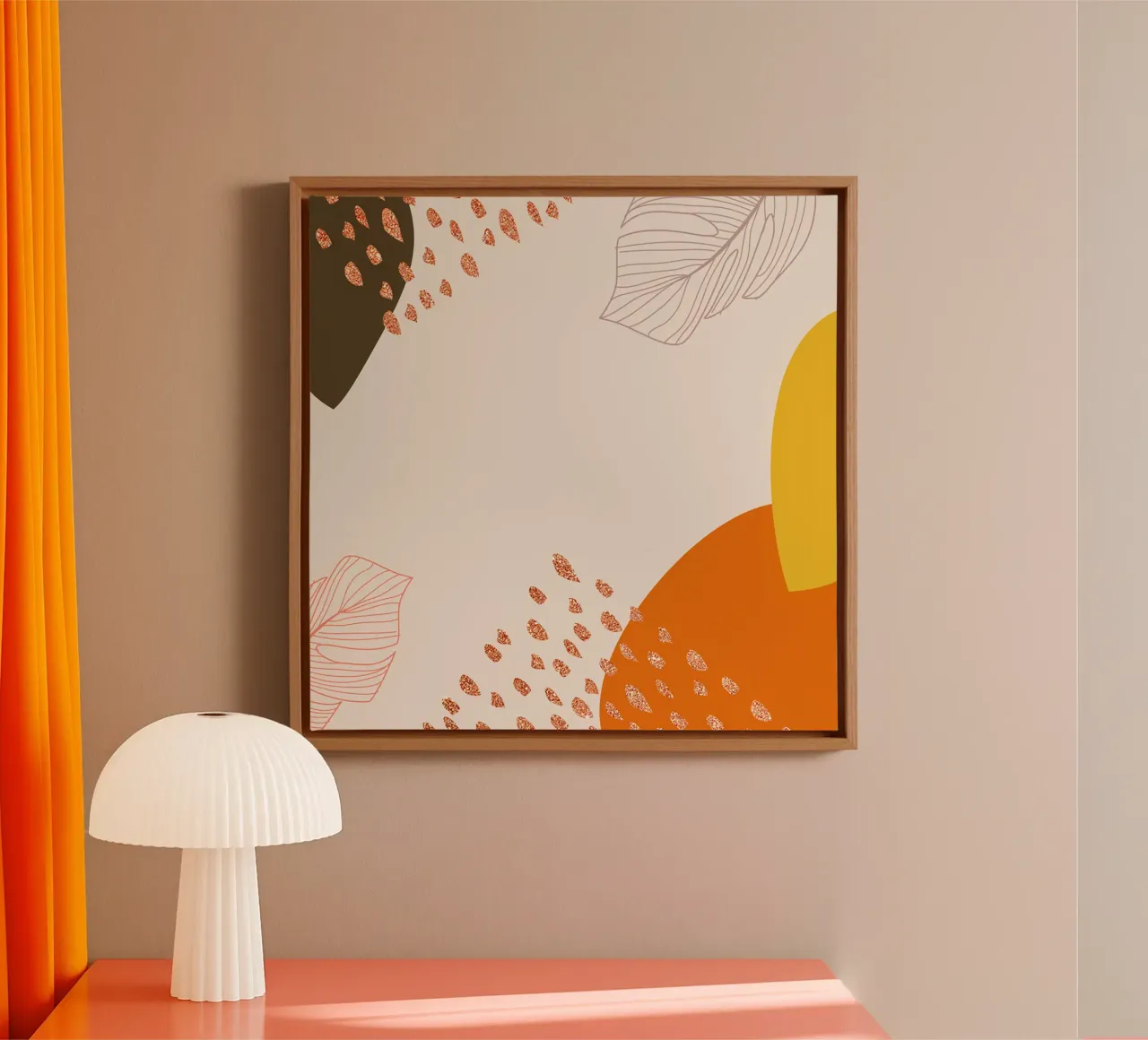 Herfst Abstract canvas met Baklijst van Kiroiharu
