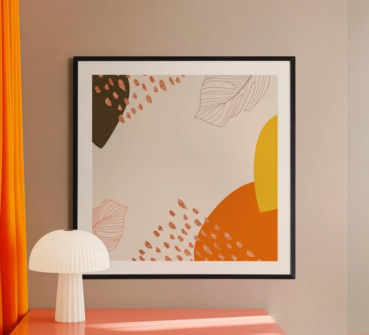 Autunno astratto poster con telaio in alluminio da Kiroiharu