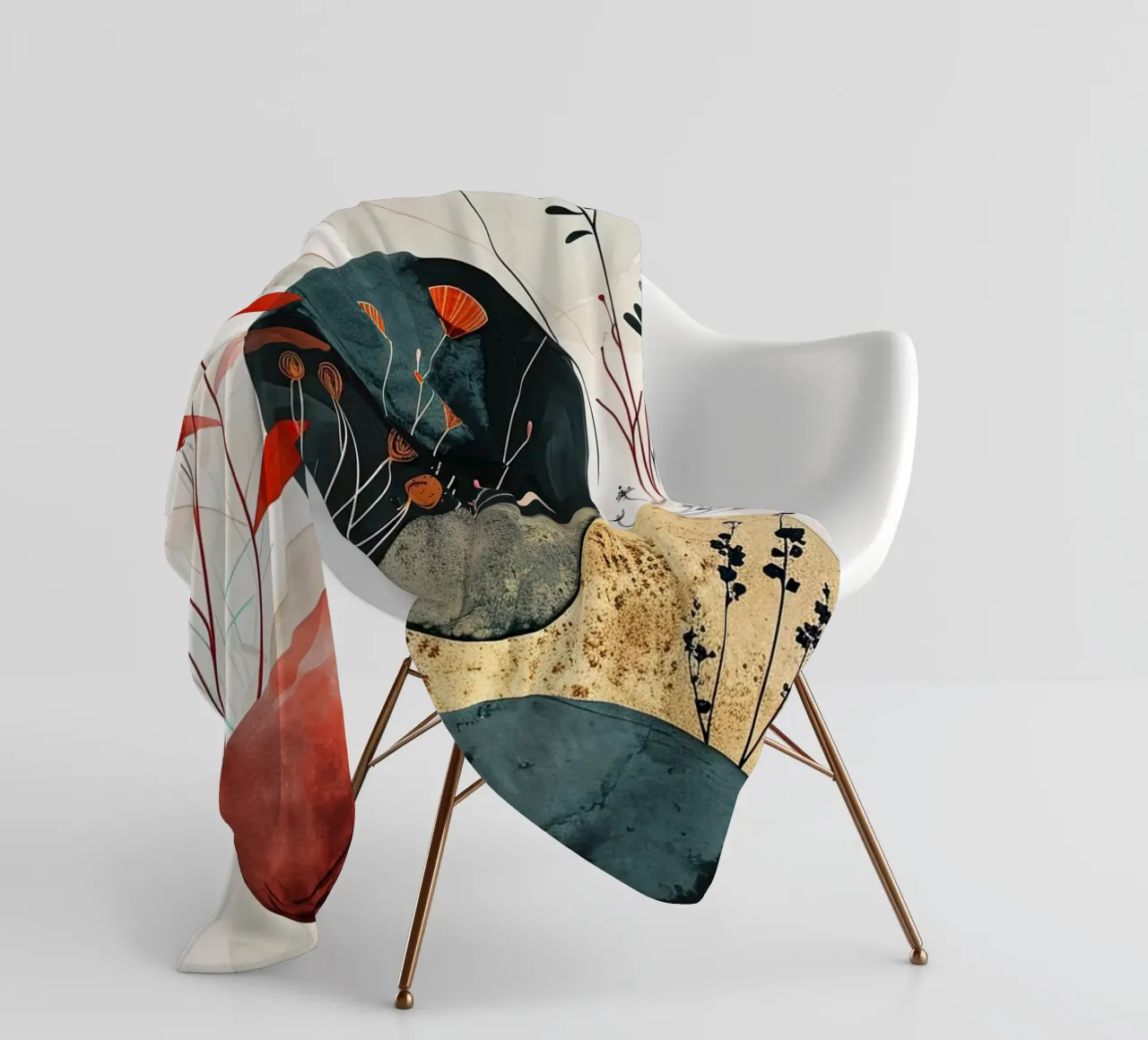 Art minimal de relaxation et de calme plaid polaire de Justyna Jaszke JBJart