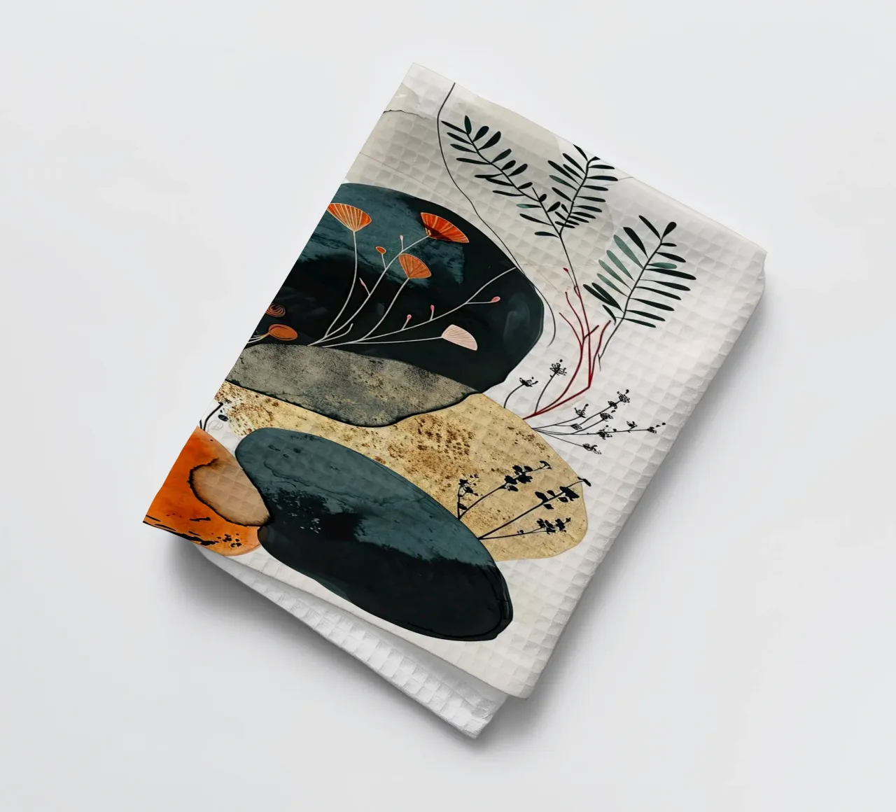 Art minimal de relaxation et de calme torchon de Justyna Jaszke JBJart
