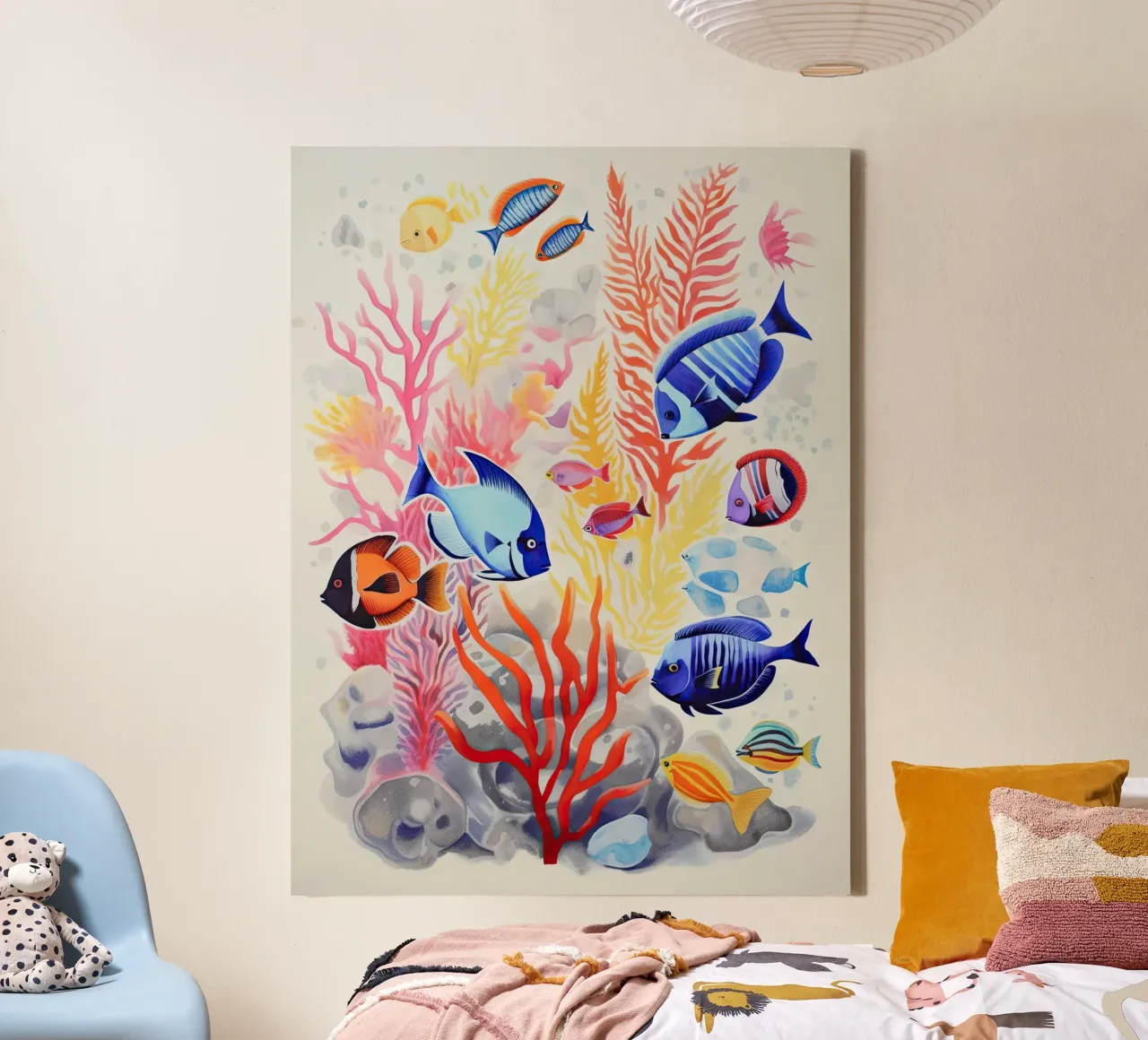 Leven in de diepte canvas met Baklijst van DaarbyN